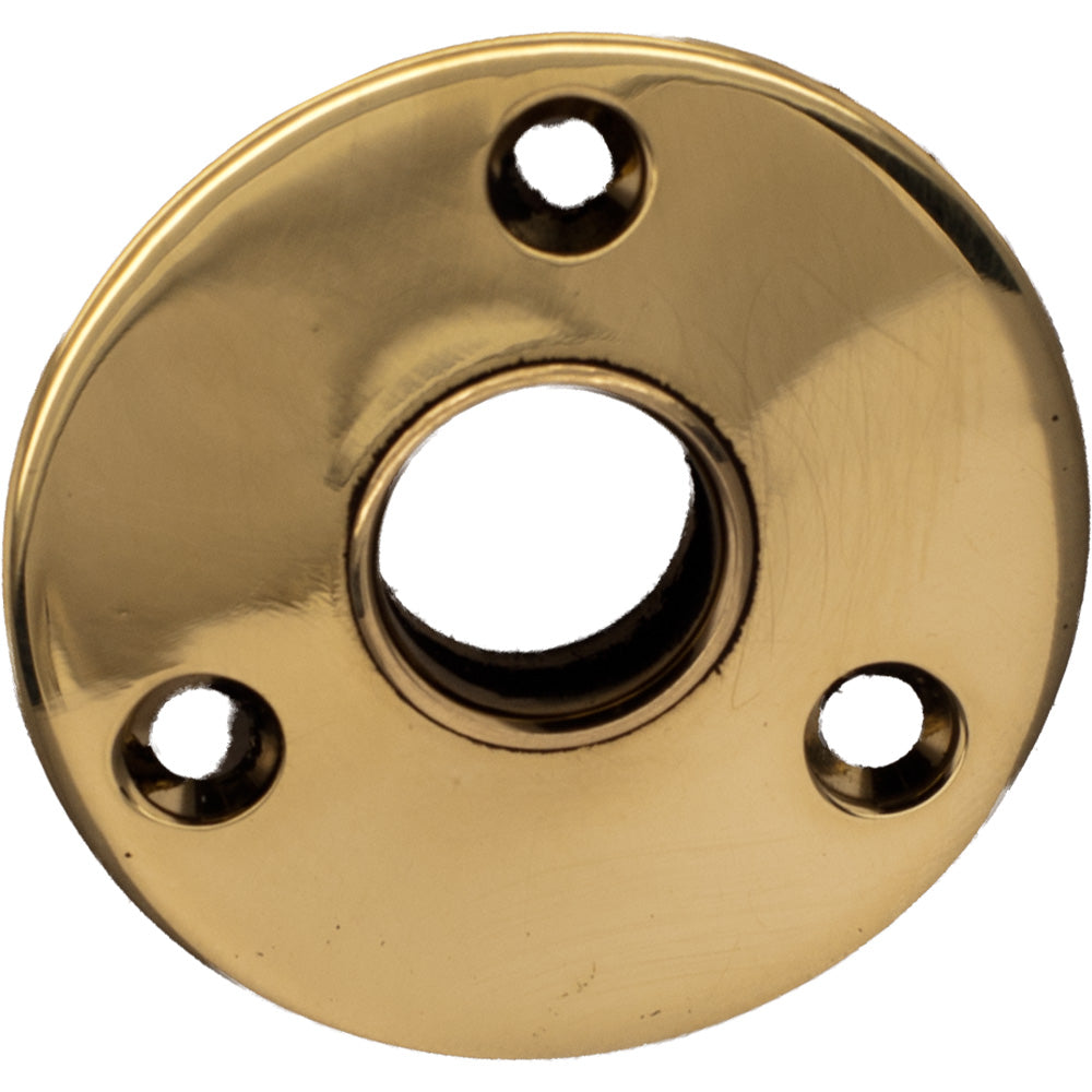 Rosetter 1980 med træskruer, poleret messing uden lak • KYNER & Co