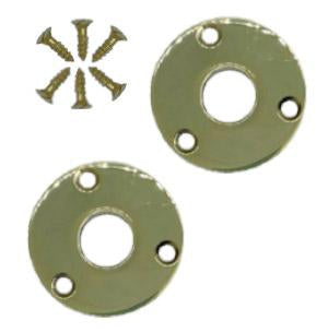 Rosetter 1980 med træskruer, poleret messing uden lak • KYNER & Co