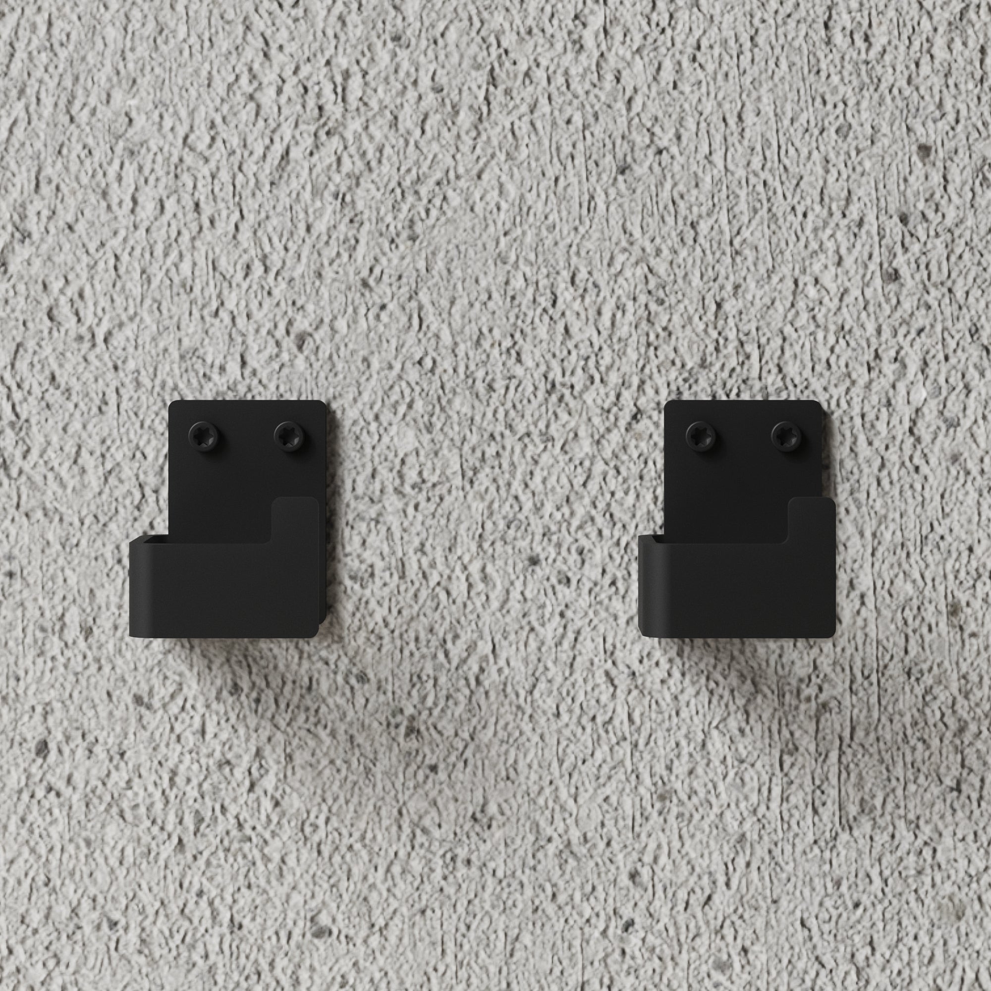 Badeværelsesknage, sort (2 stk.) • NICHBA