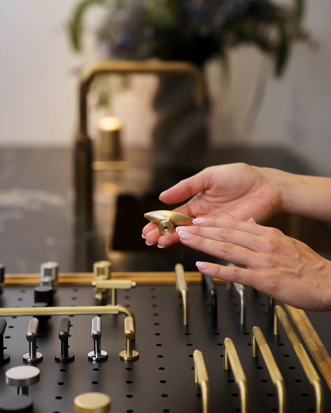 Østerbro Küchengriff mit Diamanträndelung in Bronze-/brünierter Messingoptik • Chr. Jørgensen