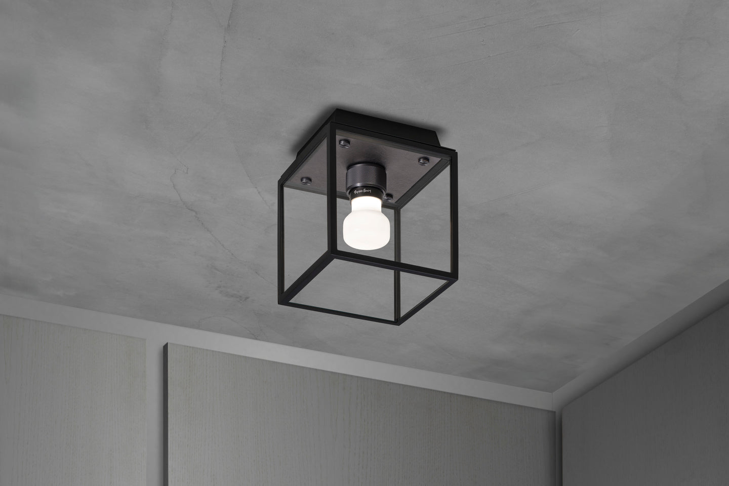 Caged Wet væg- eller loftlampe, gun metal • Buster + Punch