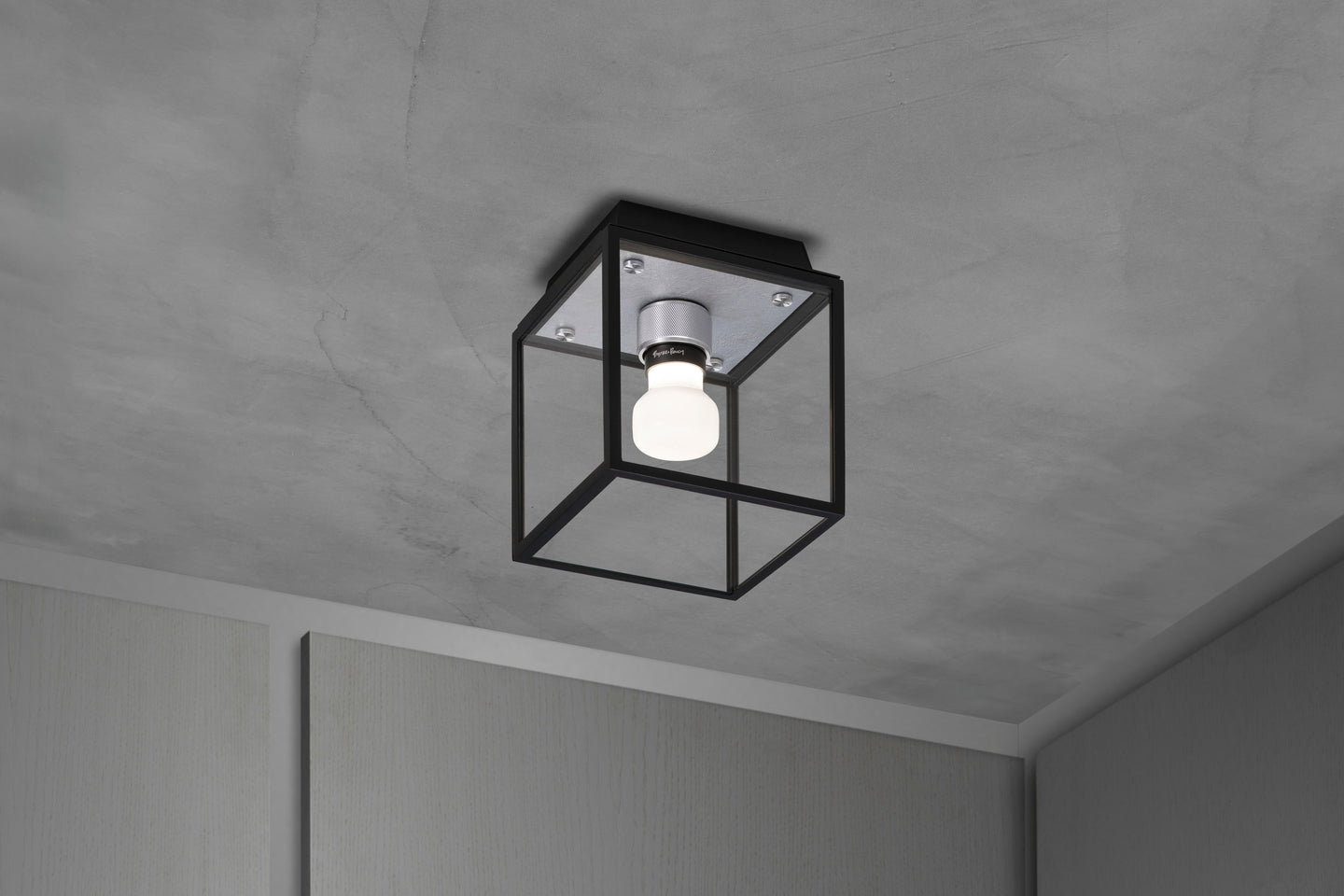 Caged Wet væg- eller loftlampe, stål • Buster + Punch