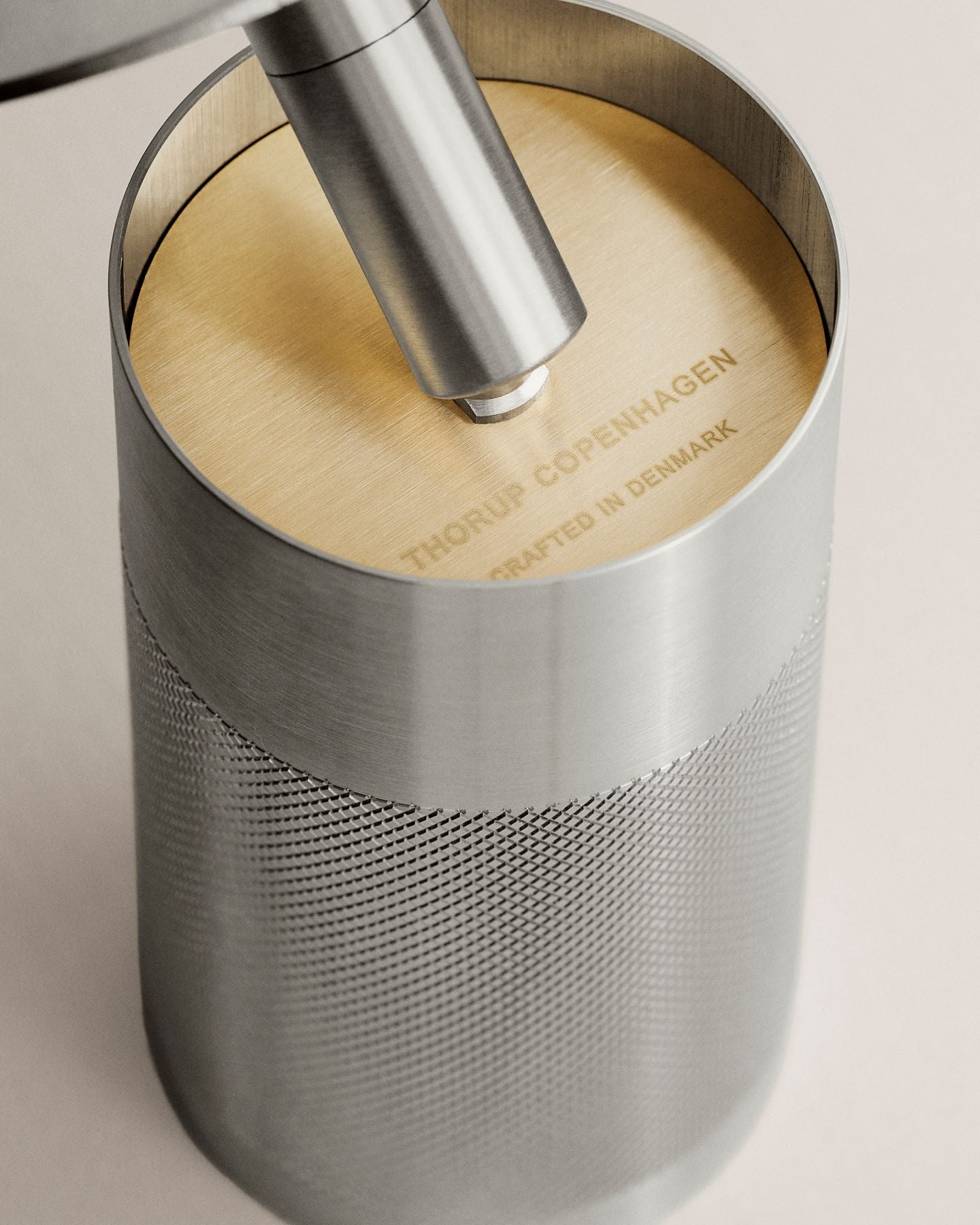 Patrone loftspot med roset, rustfritt stål look • Thorup Copenhagen