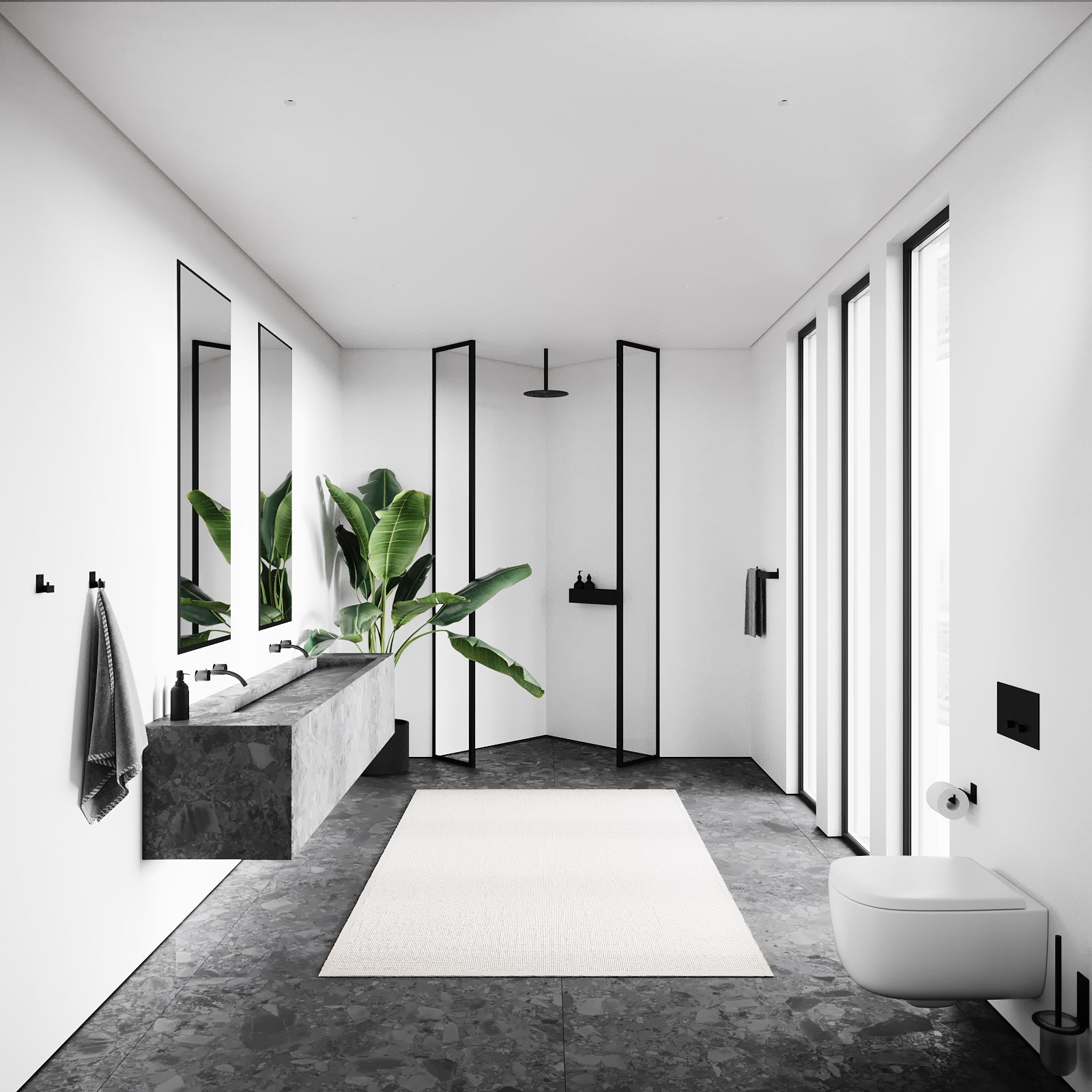 Toiletbørste, sort • NICHBA