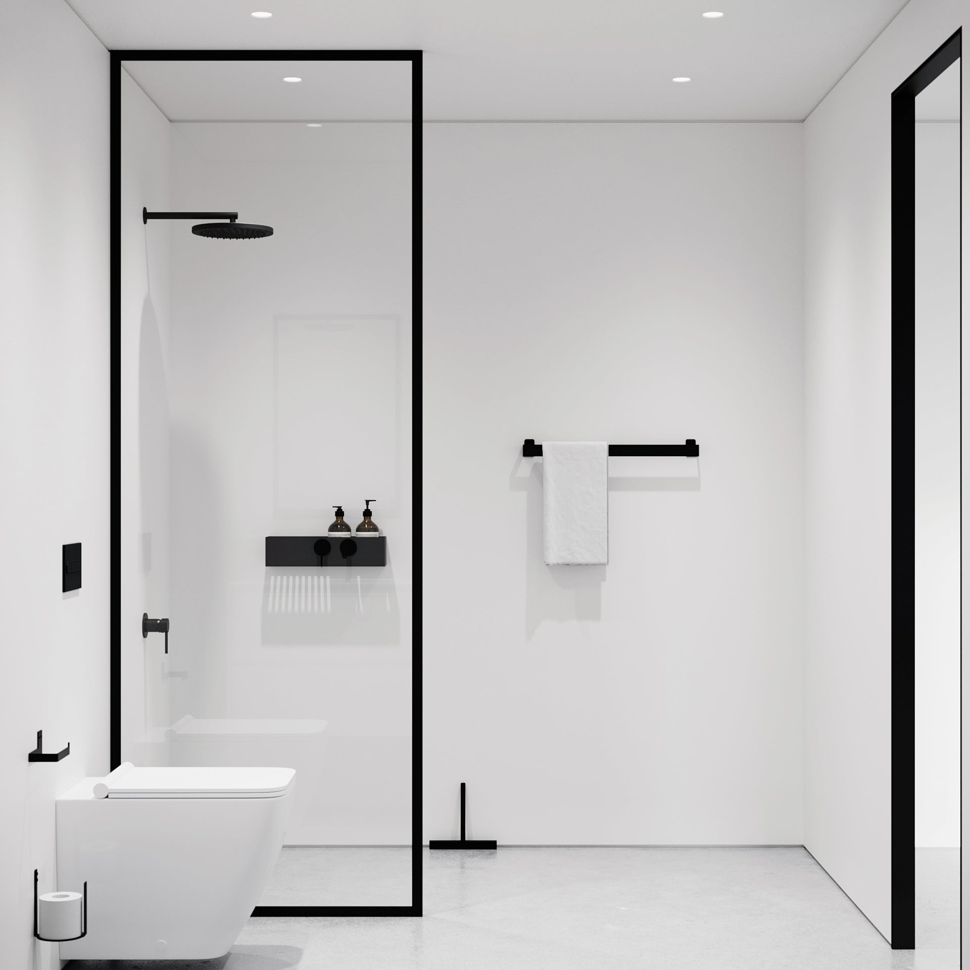 Ekstra toiletrulleholder (reserve), sort • NICHBA