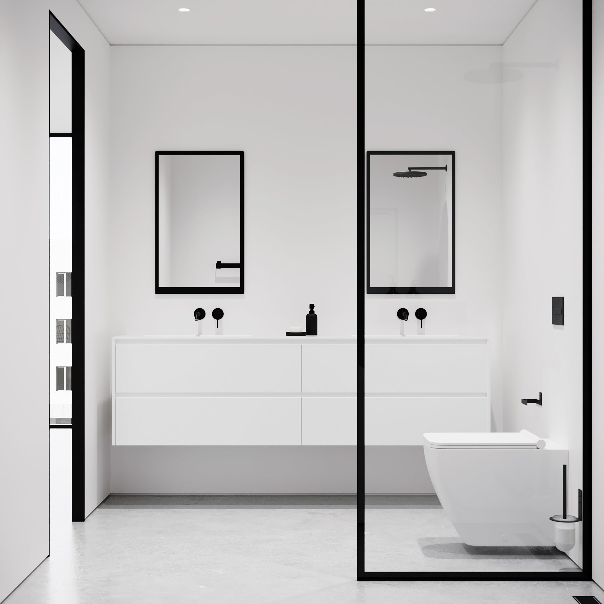 Toiletrulleholder, sort • NICHBA