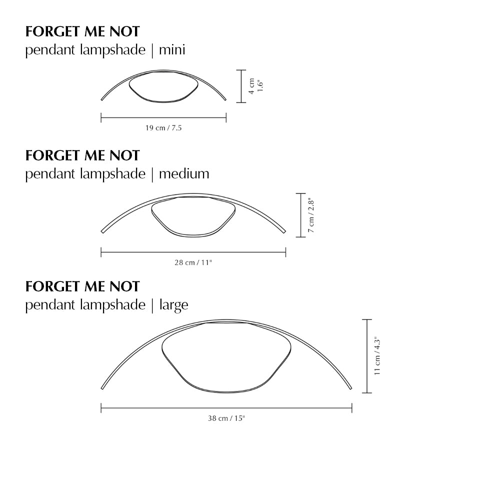 Forget Me Not Cluster 5 pendel med roset, sort egetræ • UMAGE