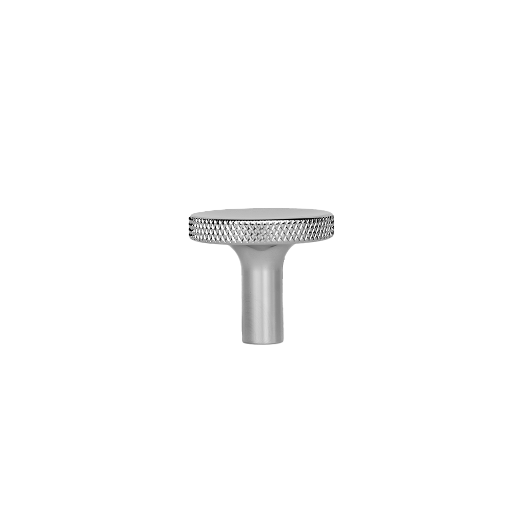Søllerød • Møbelknop med diamond cut, blank forniklet