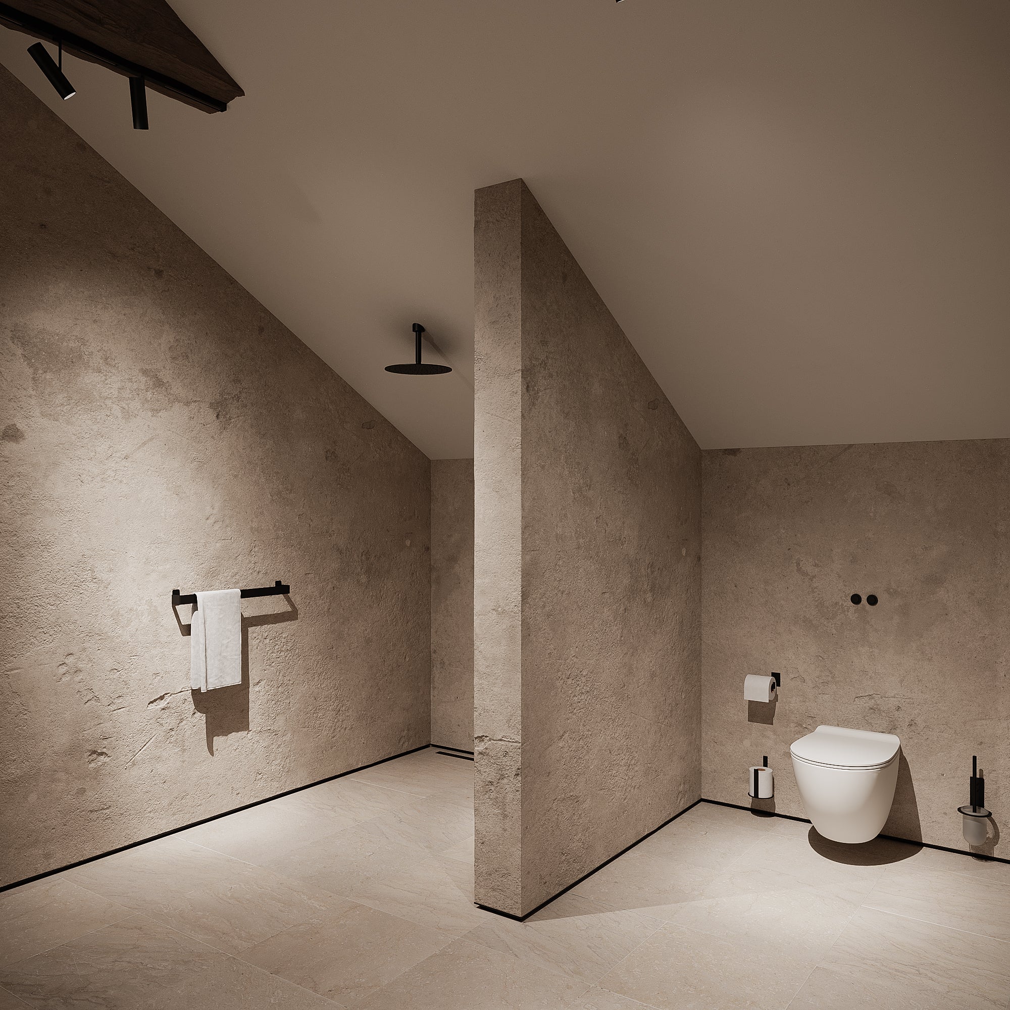 Ekstra toiletrulleholder (reserve), sort • NICHBA