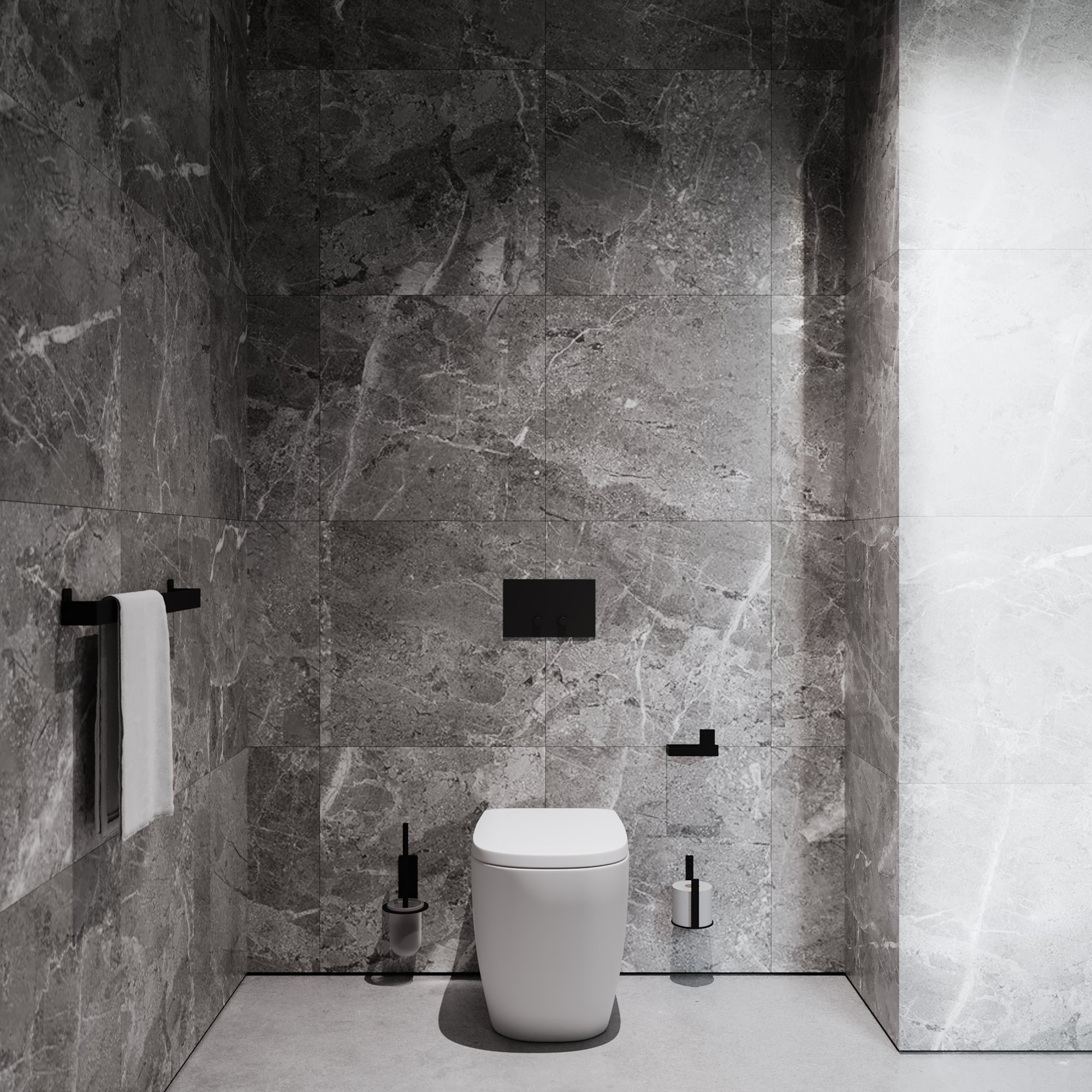 Ekstra toiletrulleholder (reserve), sort • NICHBA