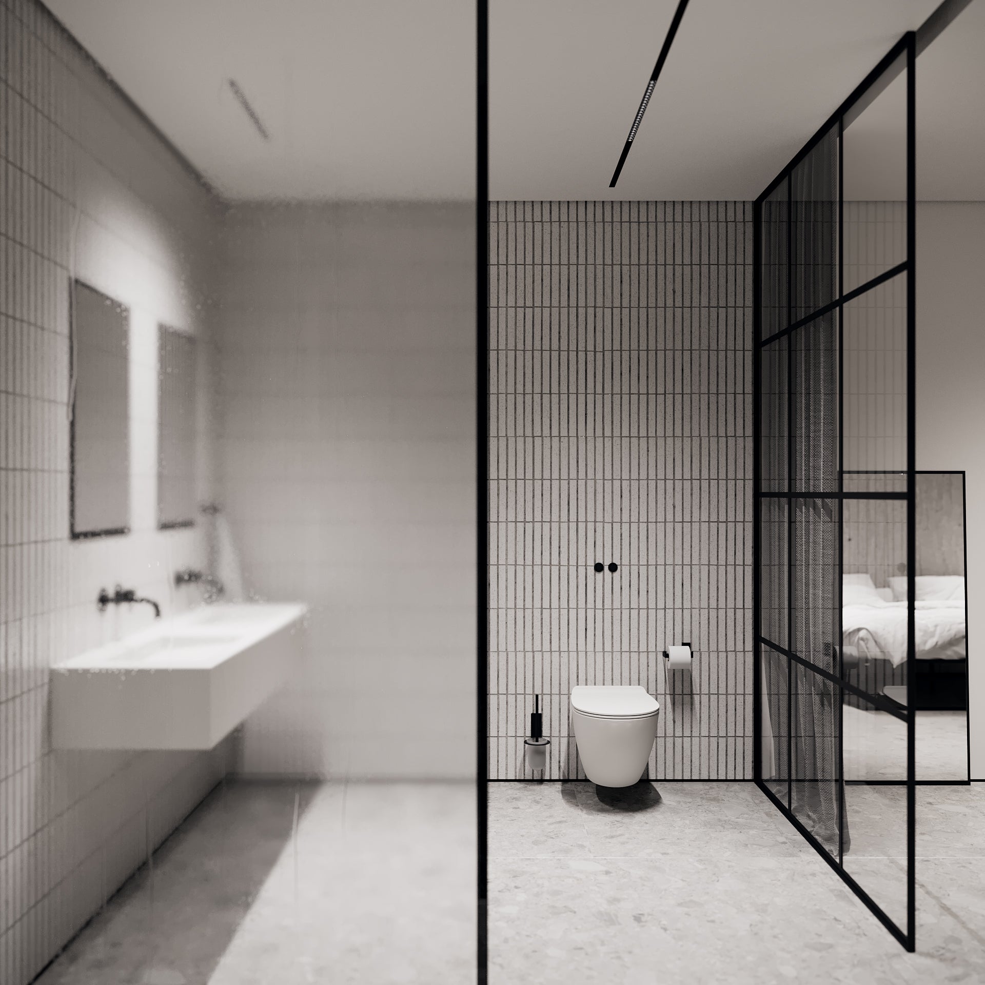 Toiletrulleholder, sort • NICHBA