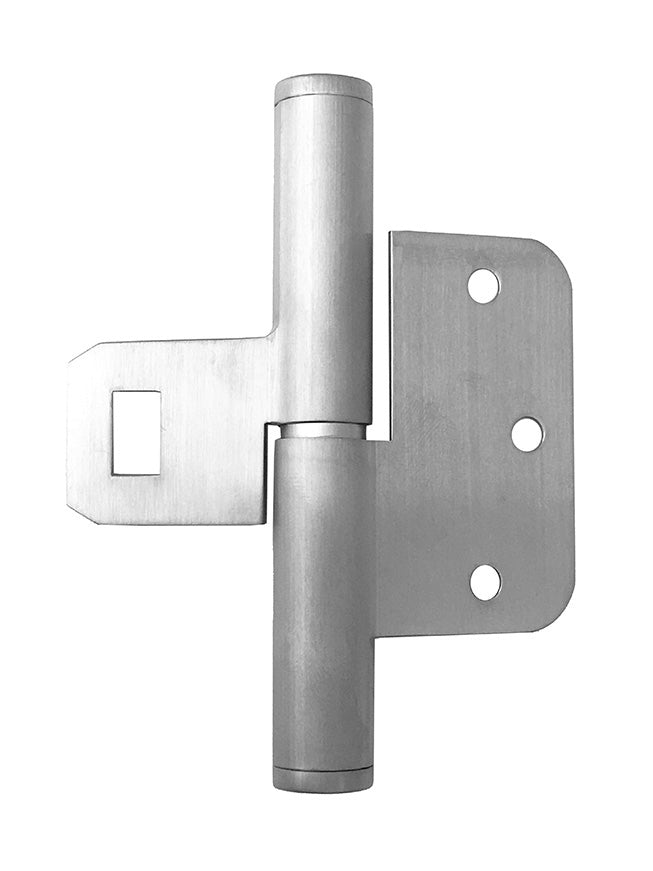 Hamborg snap-on dørhængsel, mat forniklet