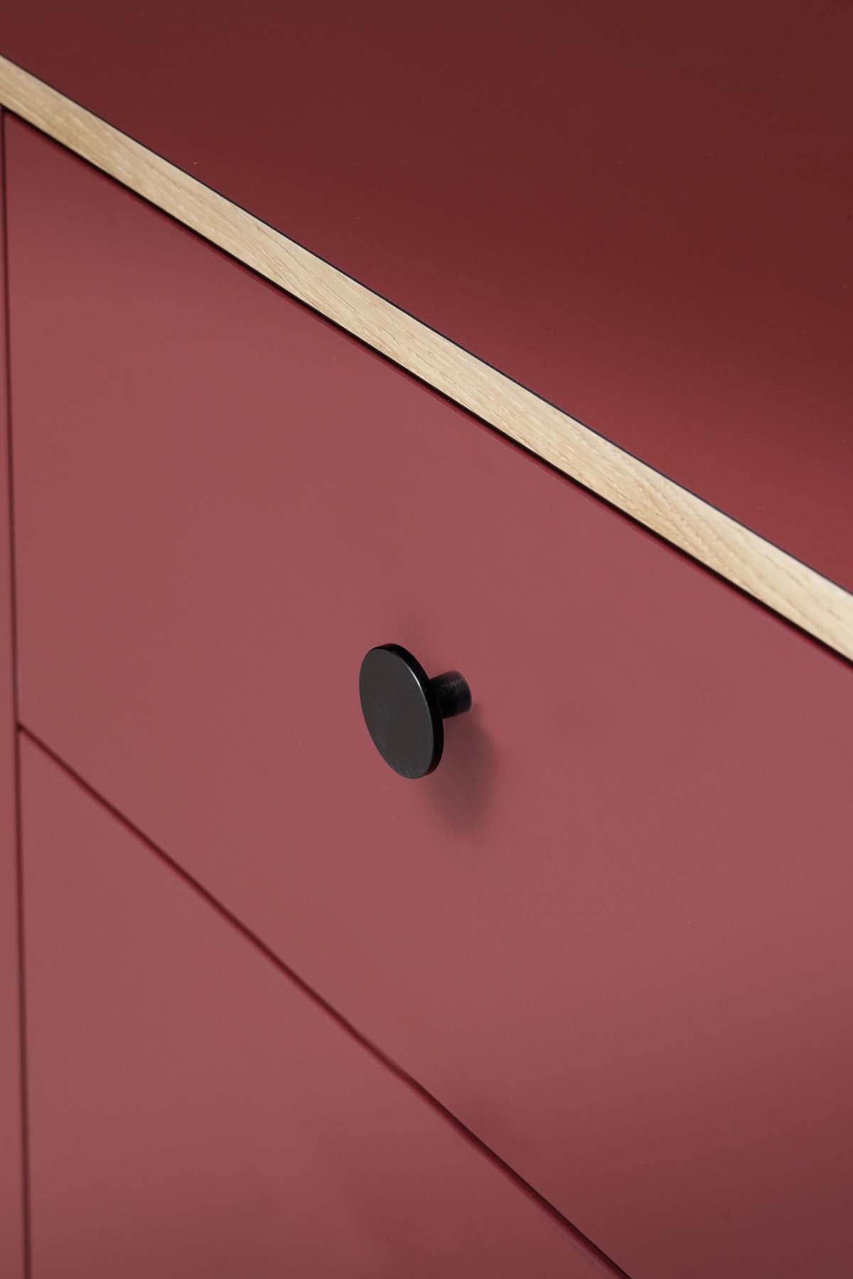 PLATO knop, aluminium, sort • Furnipart