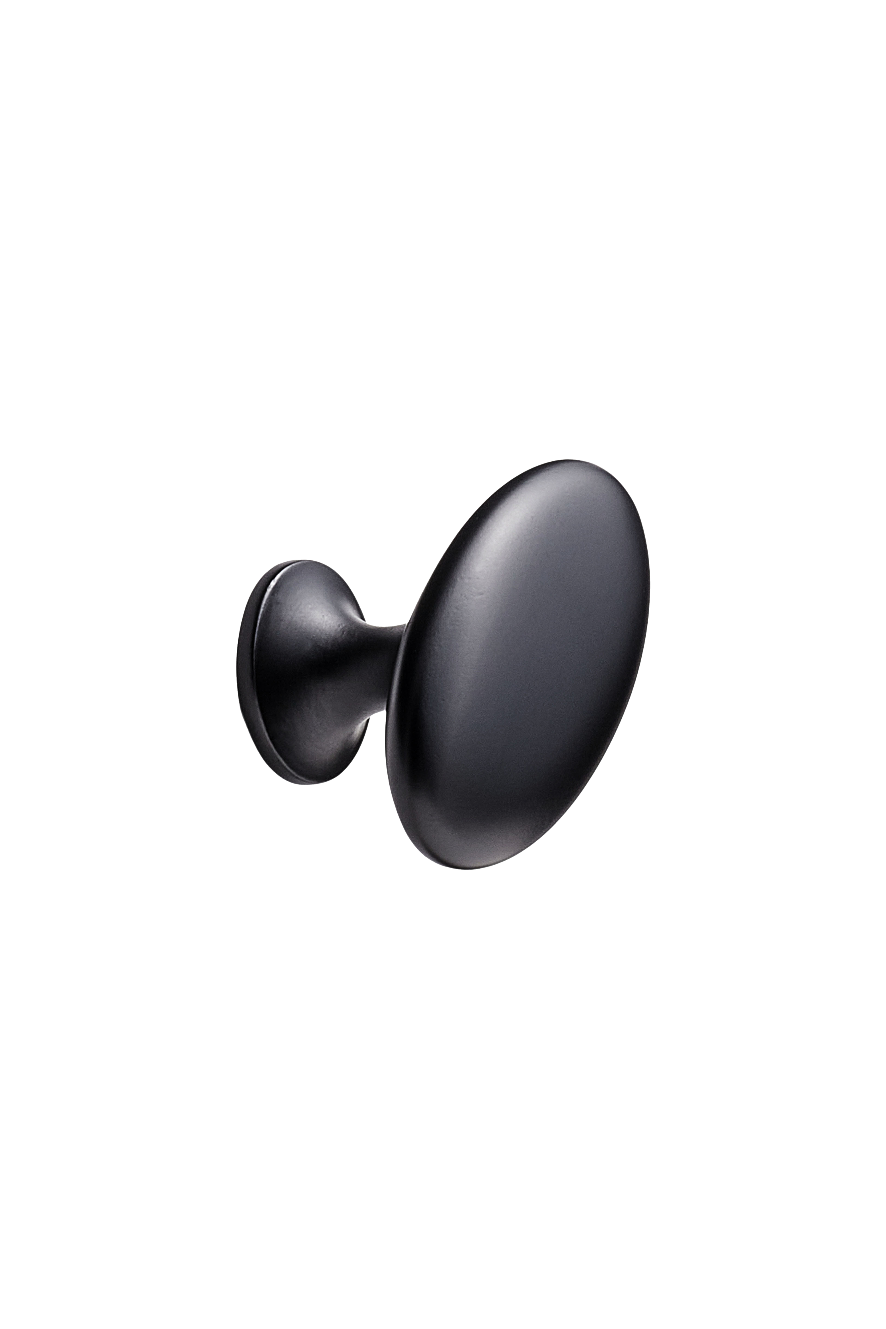 OVAL SIMPLE w/PINS knop, zink, sort • Furnipart