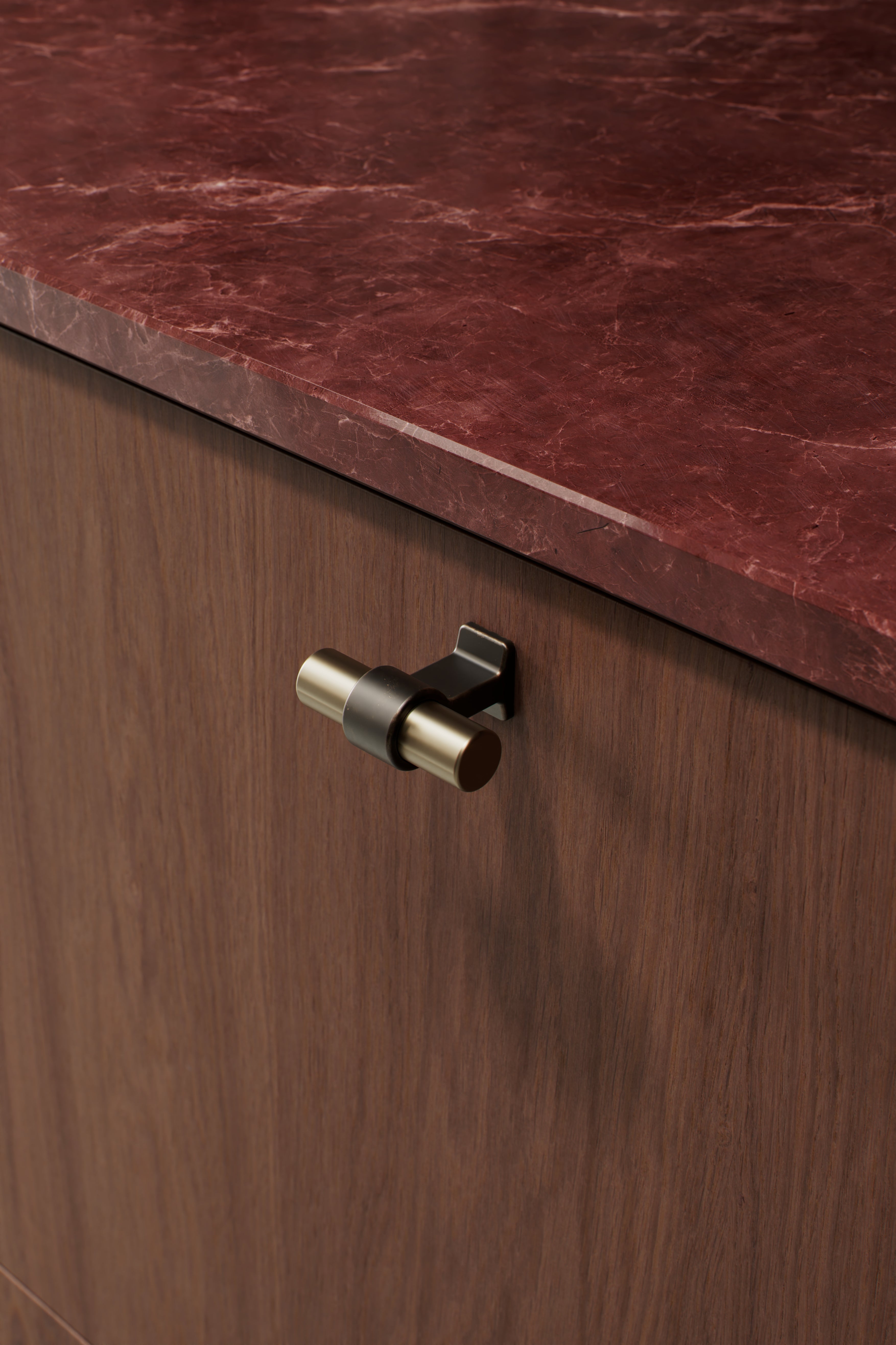 BOND knop, aluminium og zink, antik og messing • Furnipart