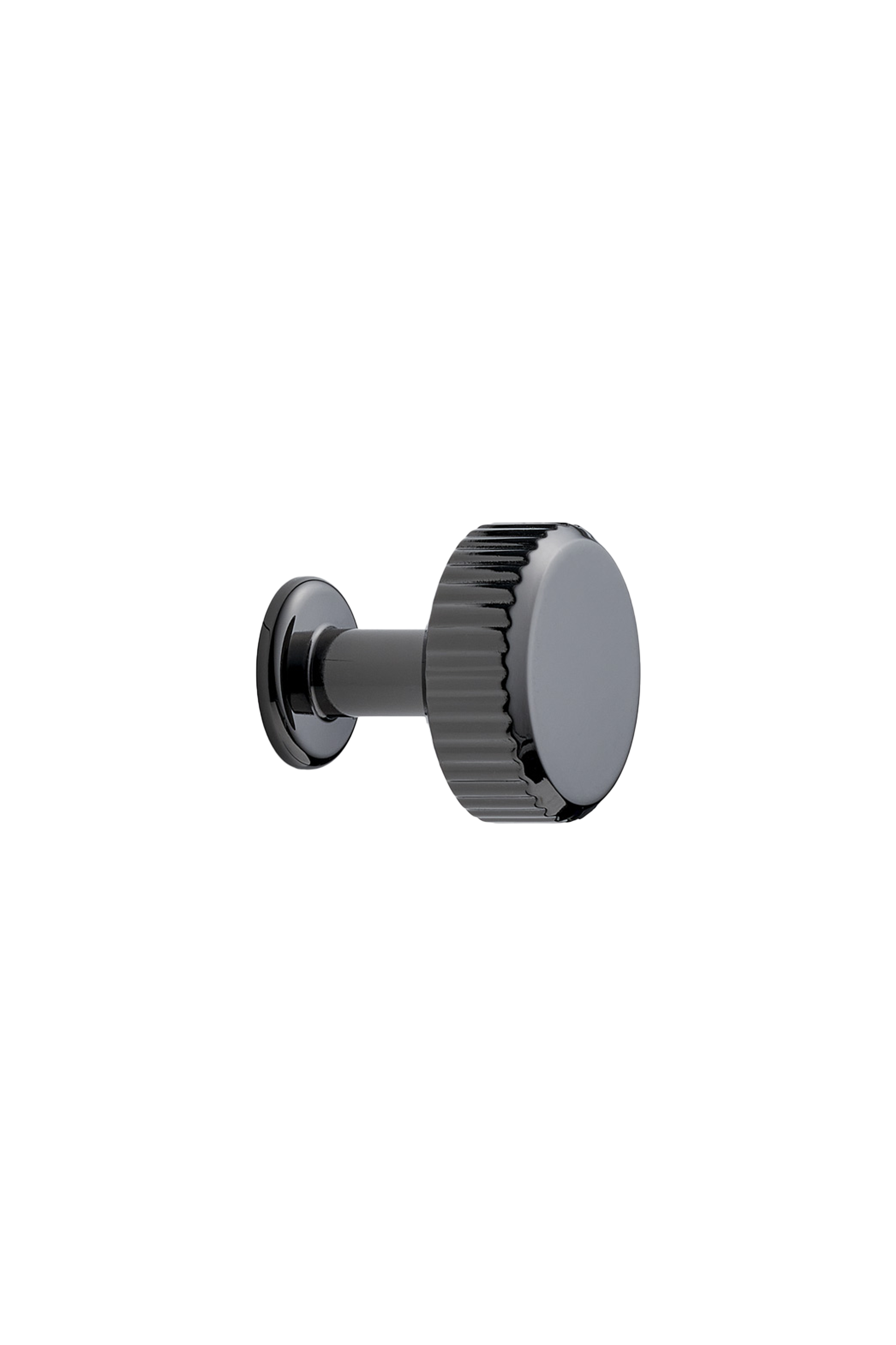 VILLA ROUND knop, zink, sort • Furnipart