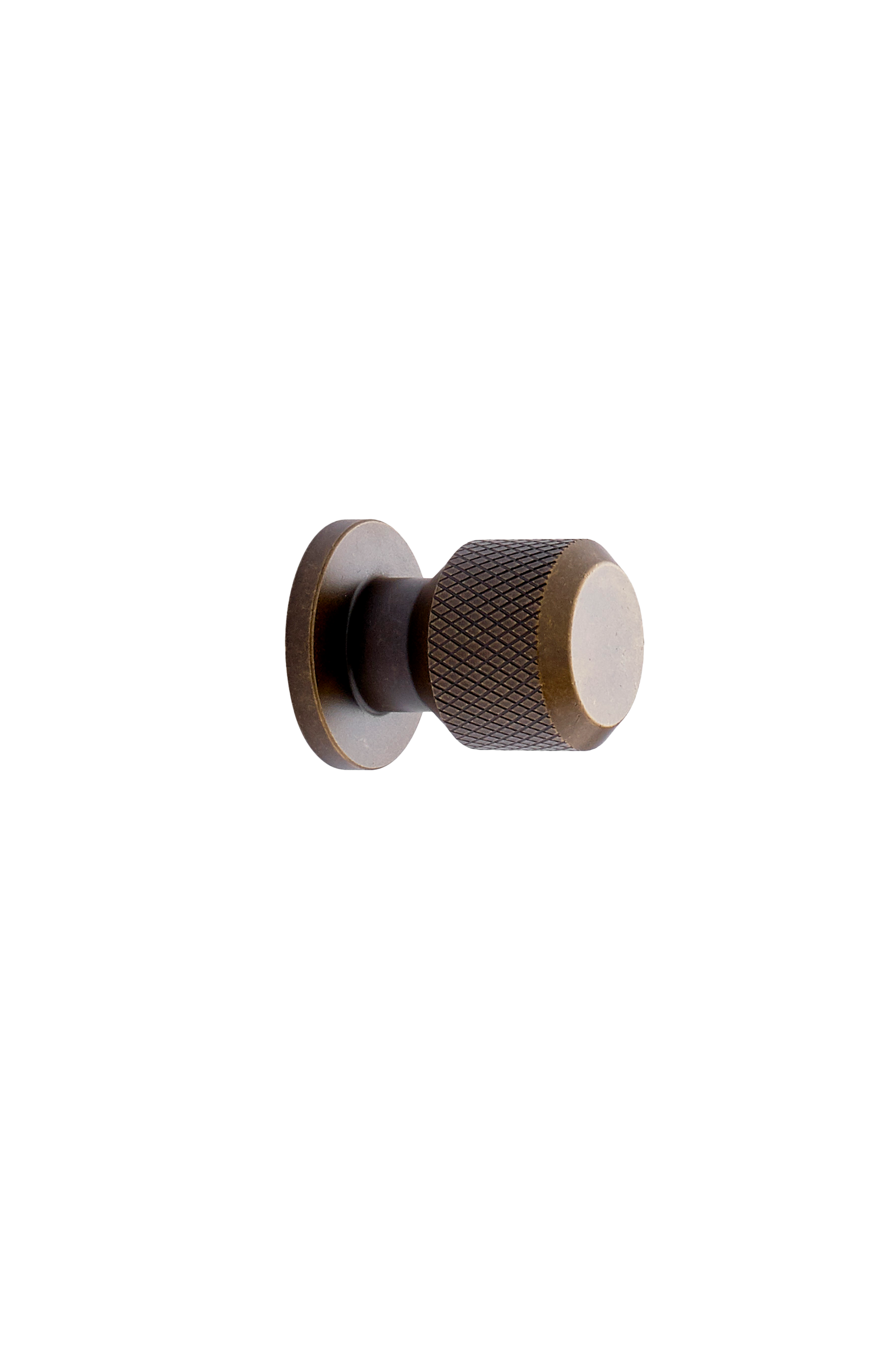 MANOR Round knop, zink, antik og messing • Furnipart