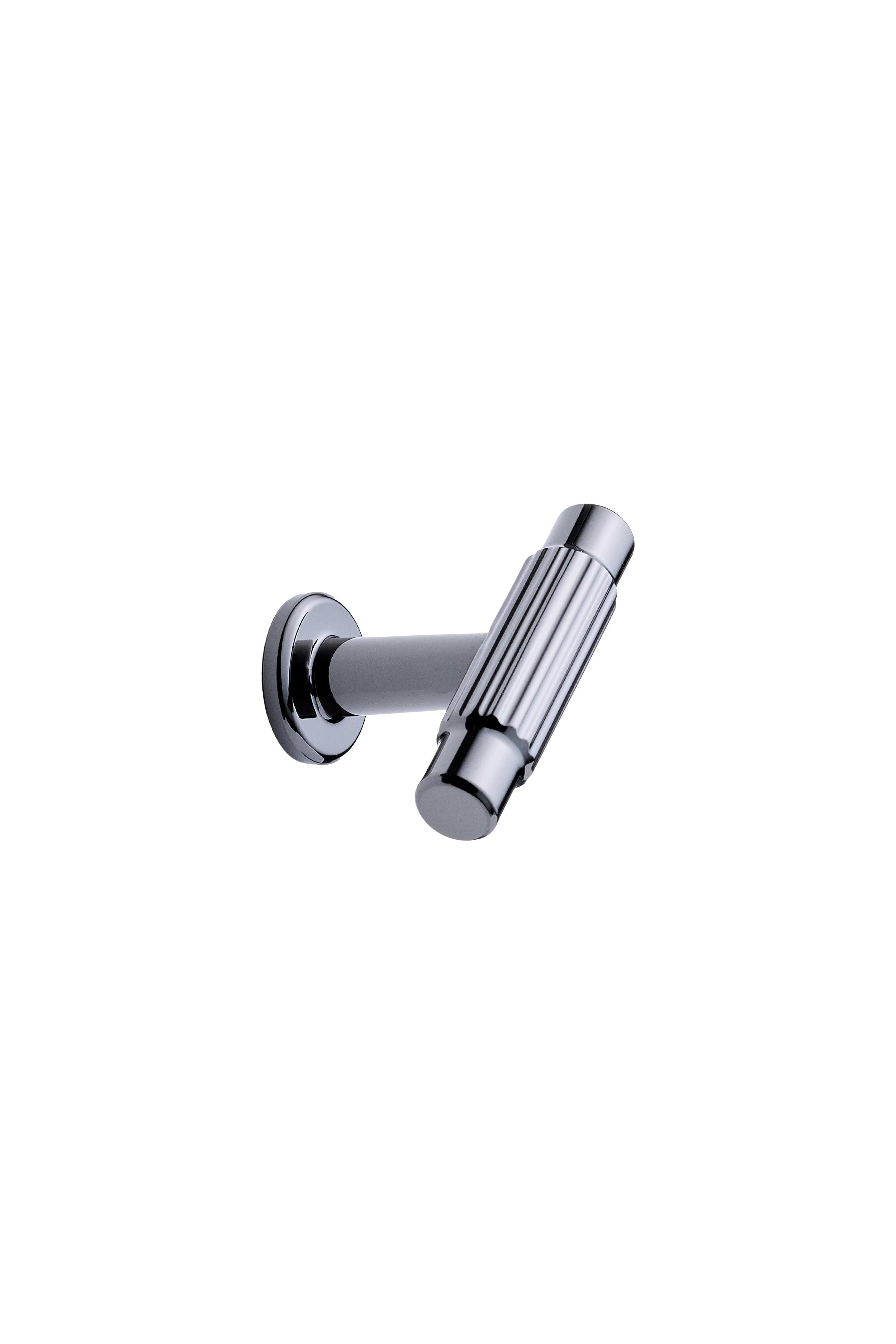 VILLA T knop, zink, sort • Furnipart