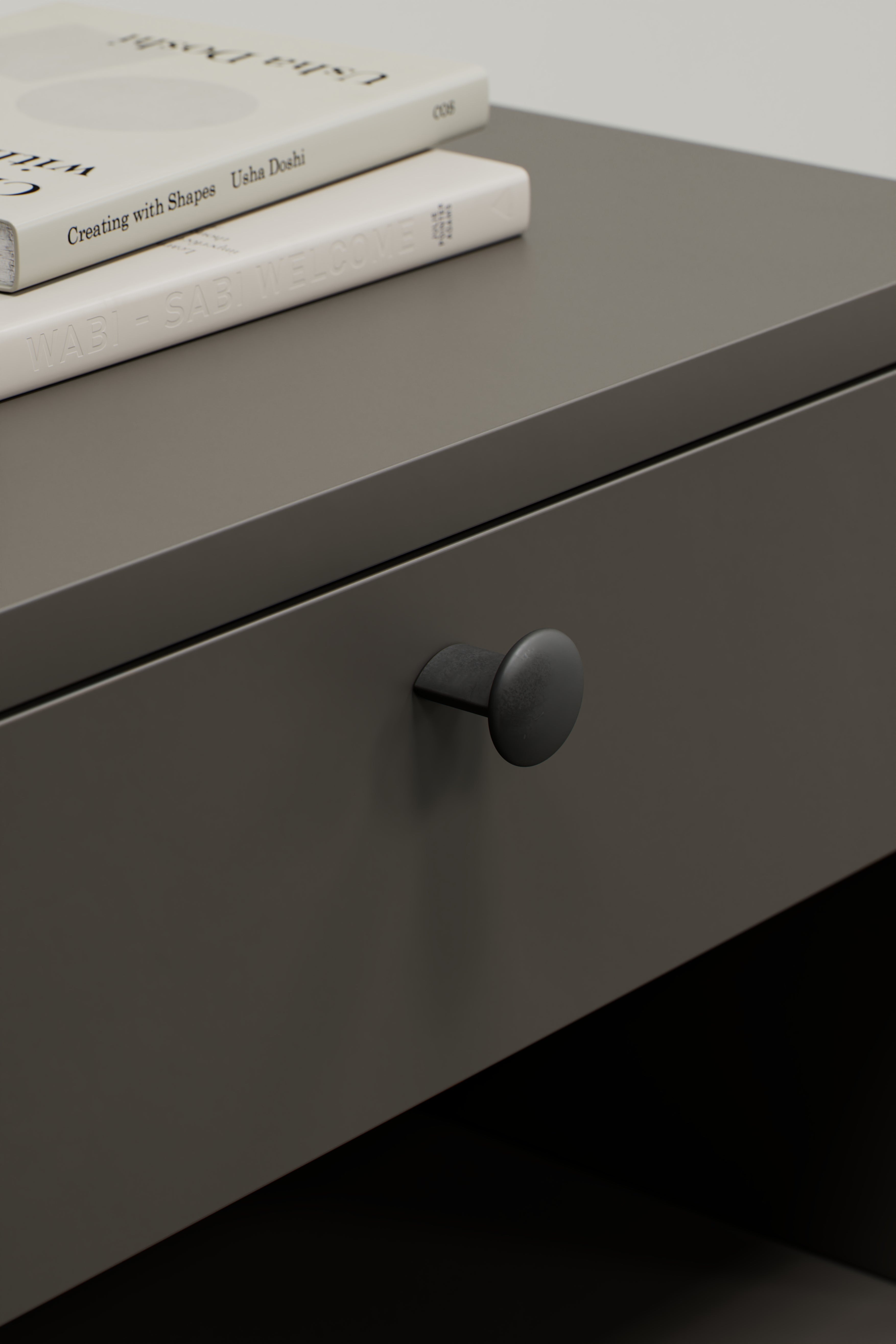 VOLUMI knop, OceanIX plastix, sort • Furnipart