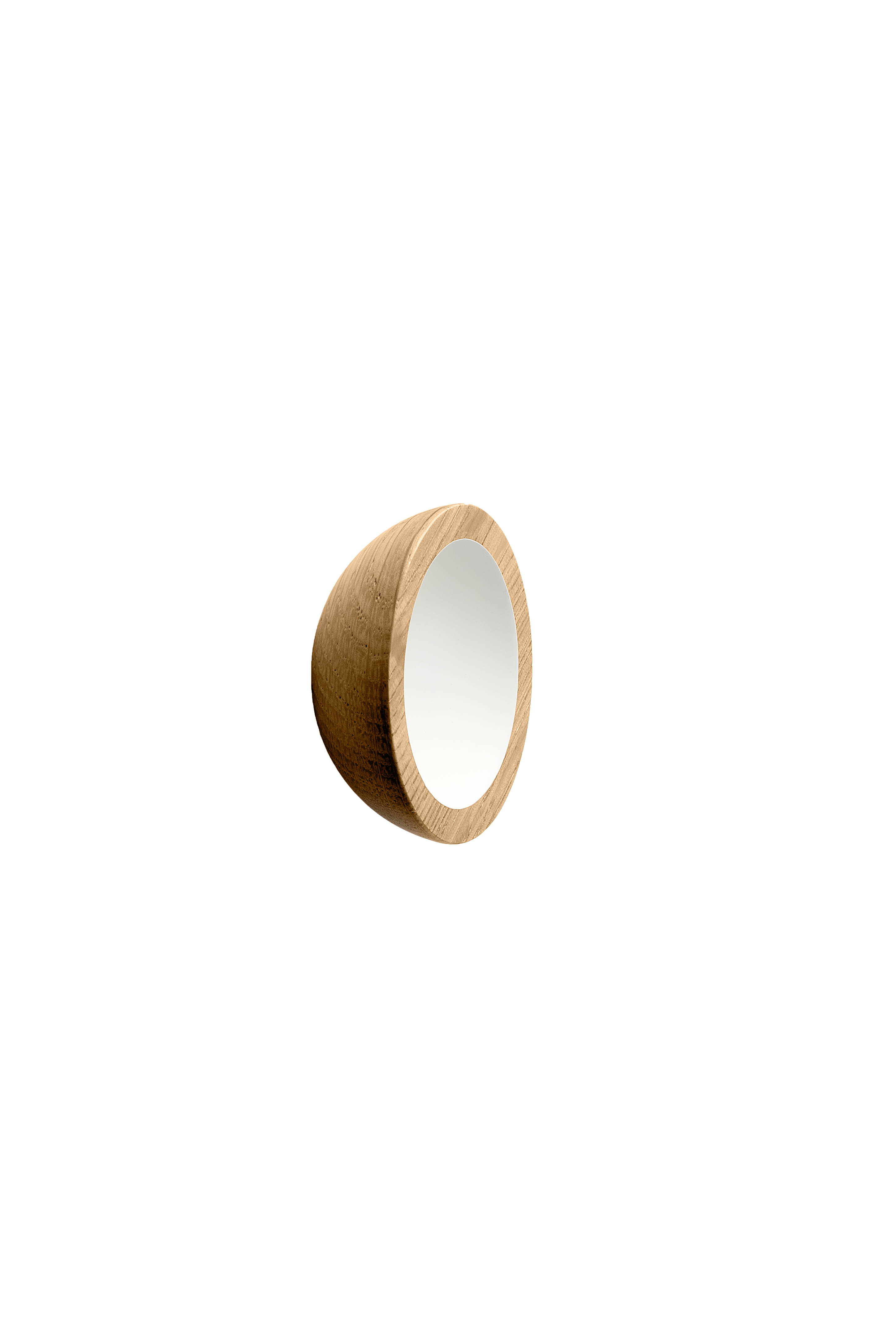 WOK knop, eg, hvid og træ • Furnipart
