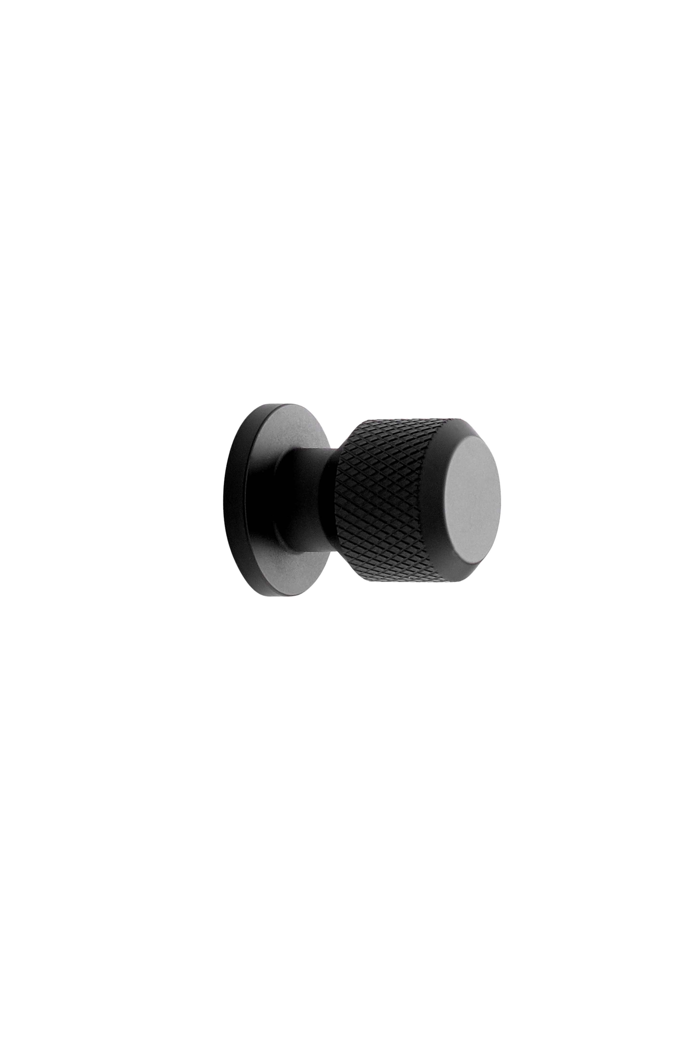 MANOR Round knop, zink, sort • Furnipart