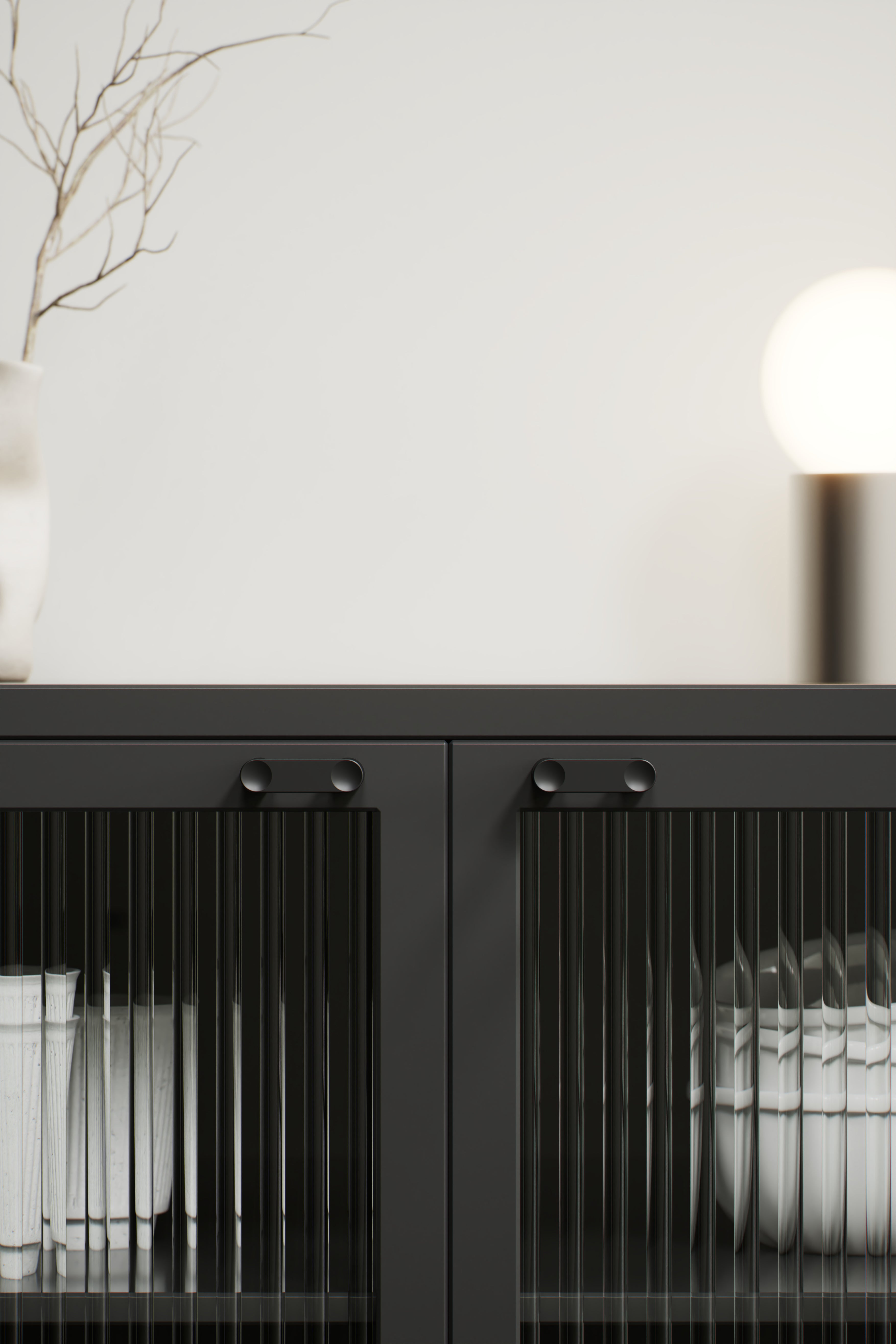 PUNTO knop, zink, sort • Furnipart