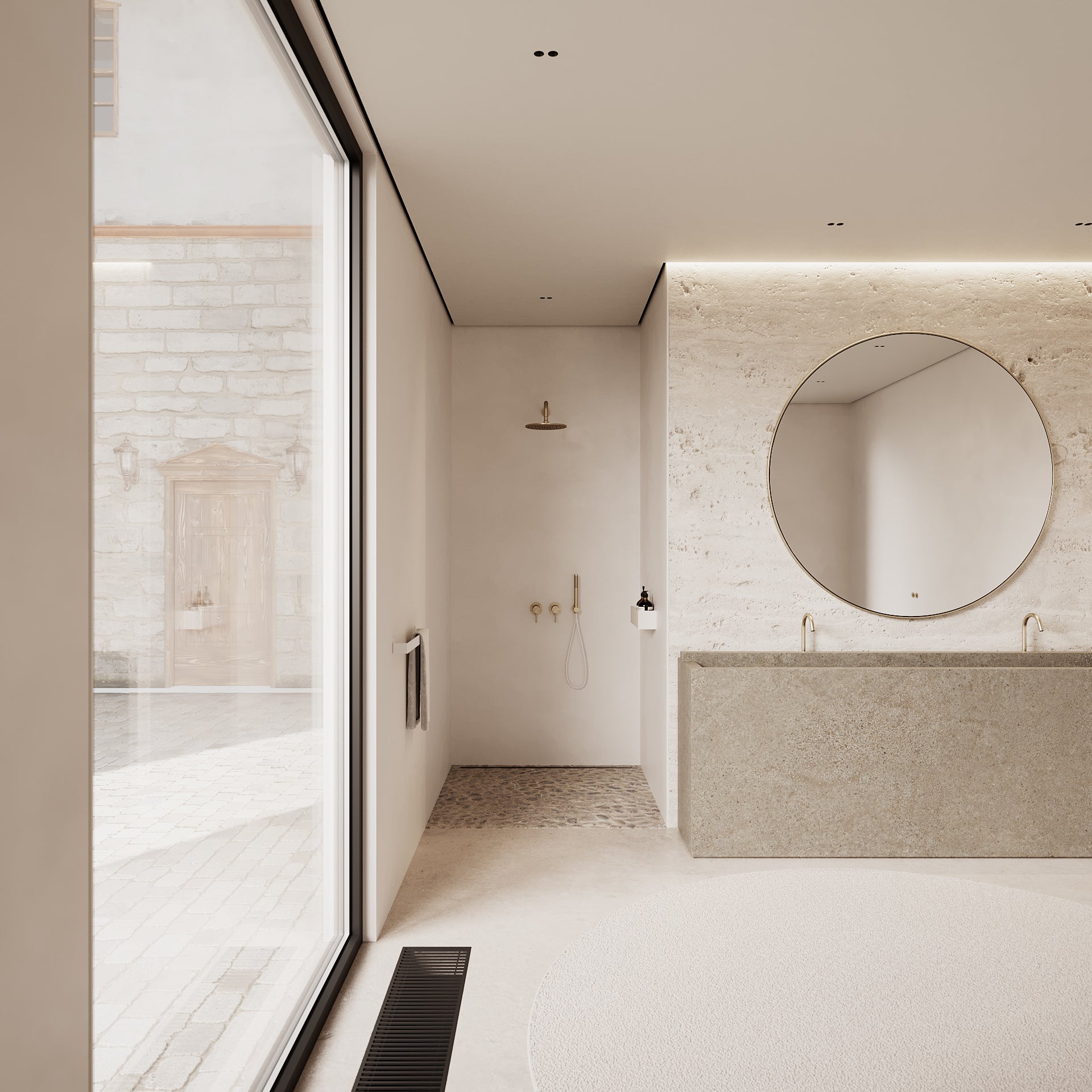 Brusehylde, hvid • NICHBA