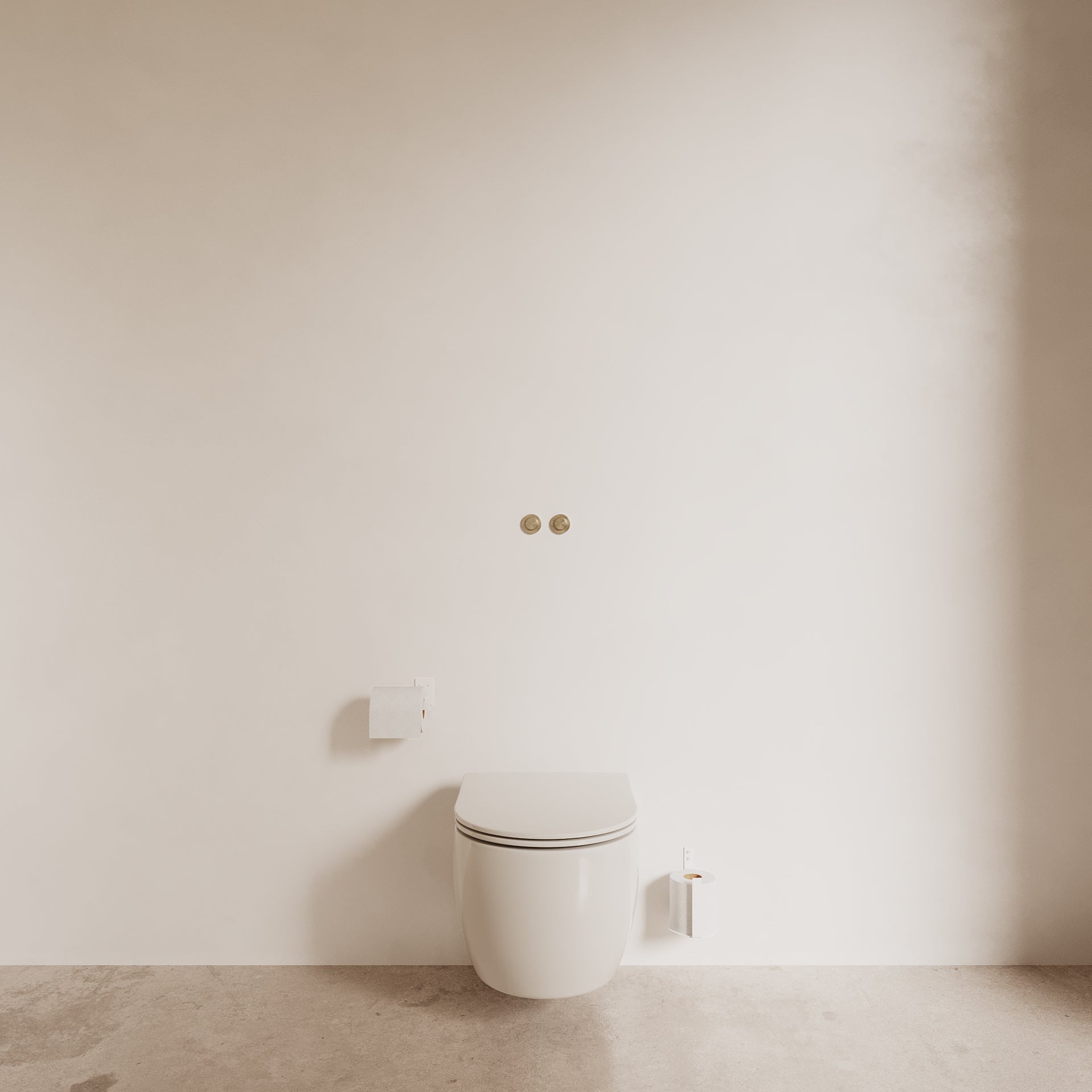 Ekstra toiletrulleholder (reserve), hvid • NICHBA