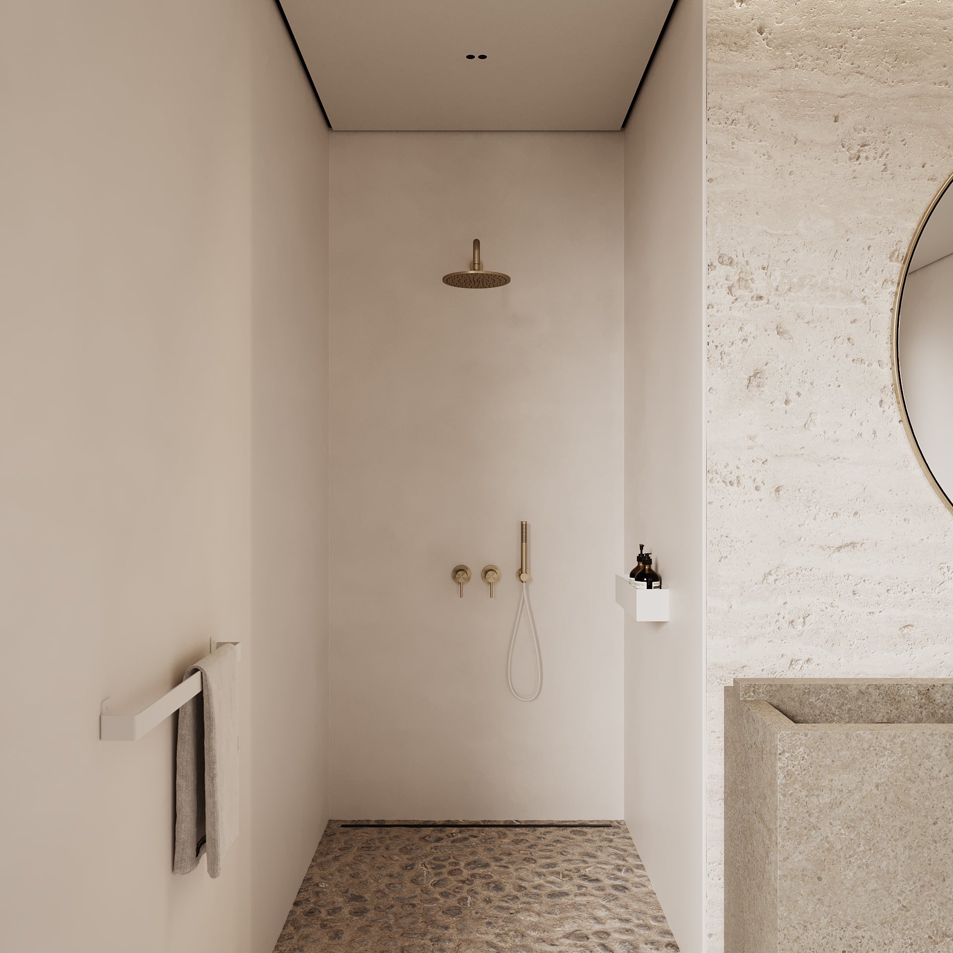 Håndklædeholder, hvid • NICHBA