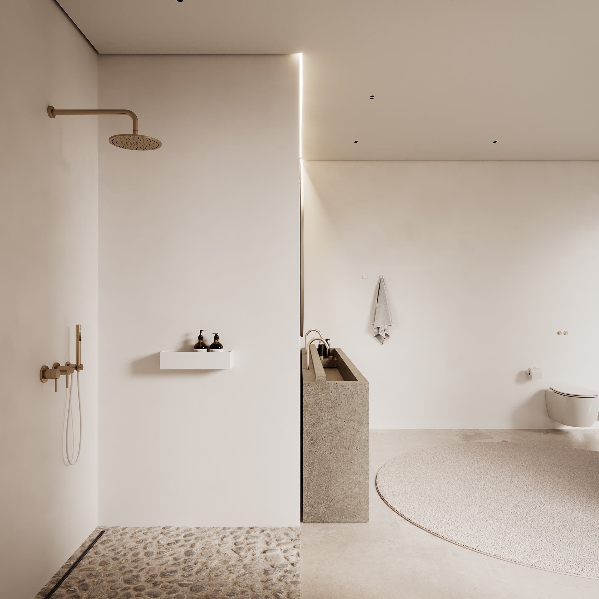 Brusehylde, hvid • NICHBA