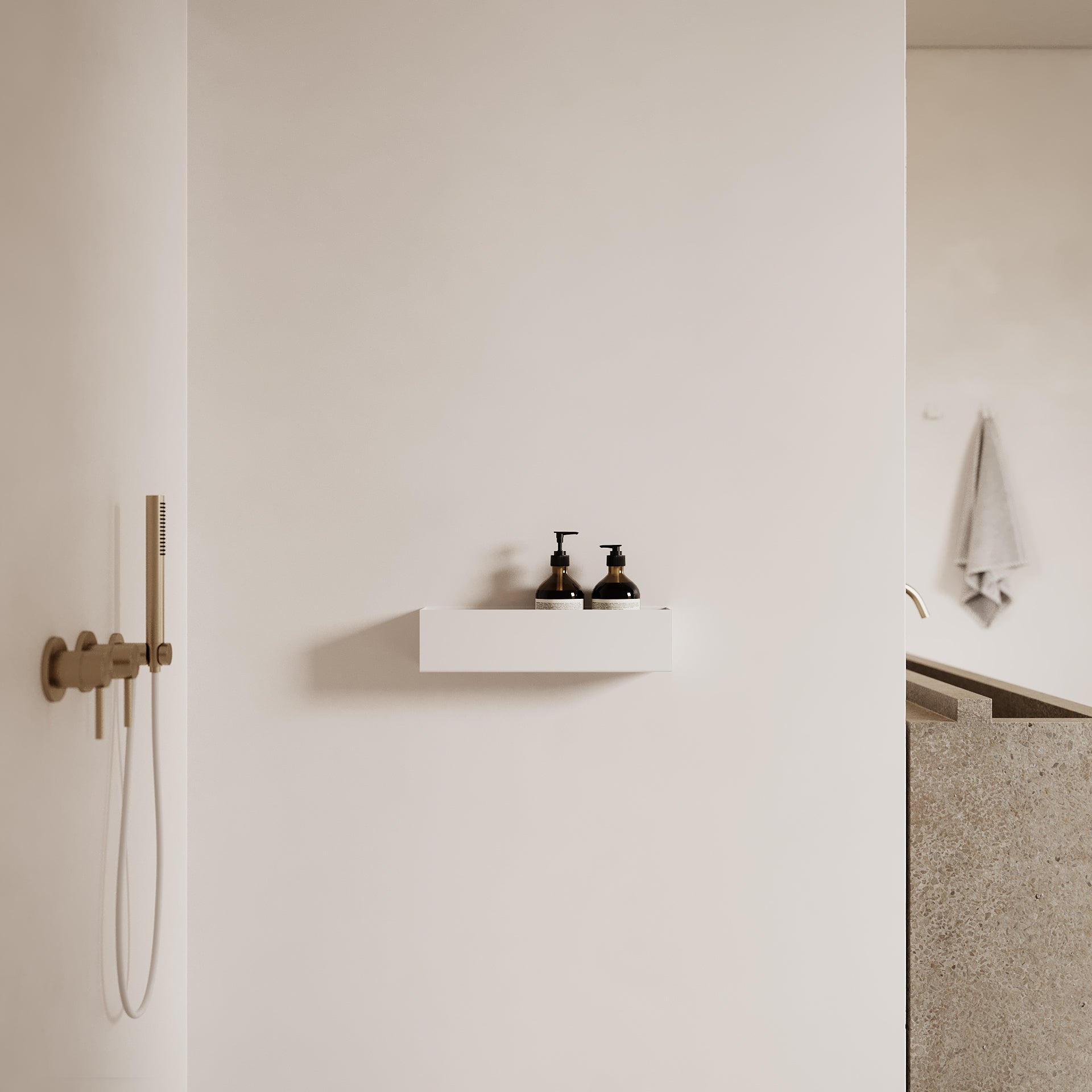 Brusehylde, hvid • NICHBA