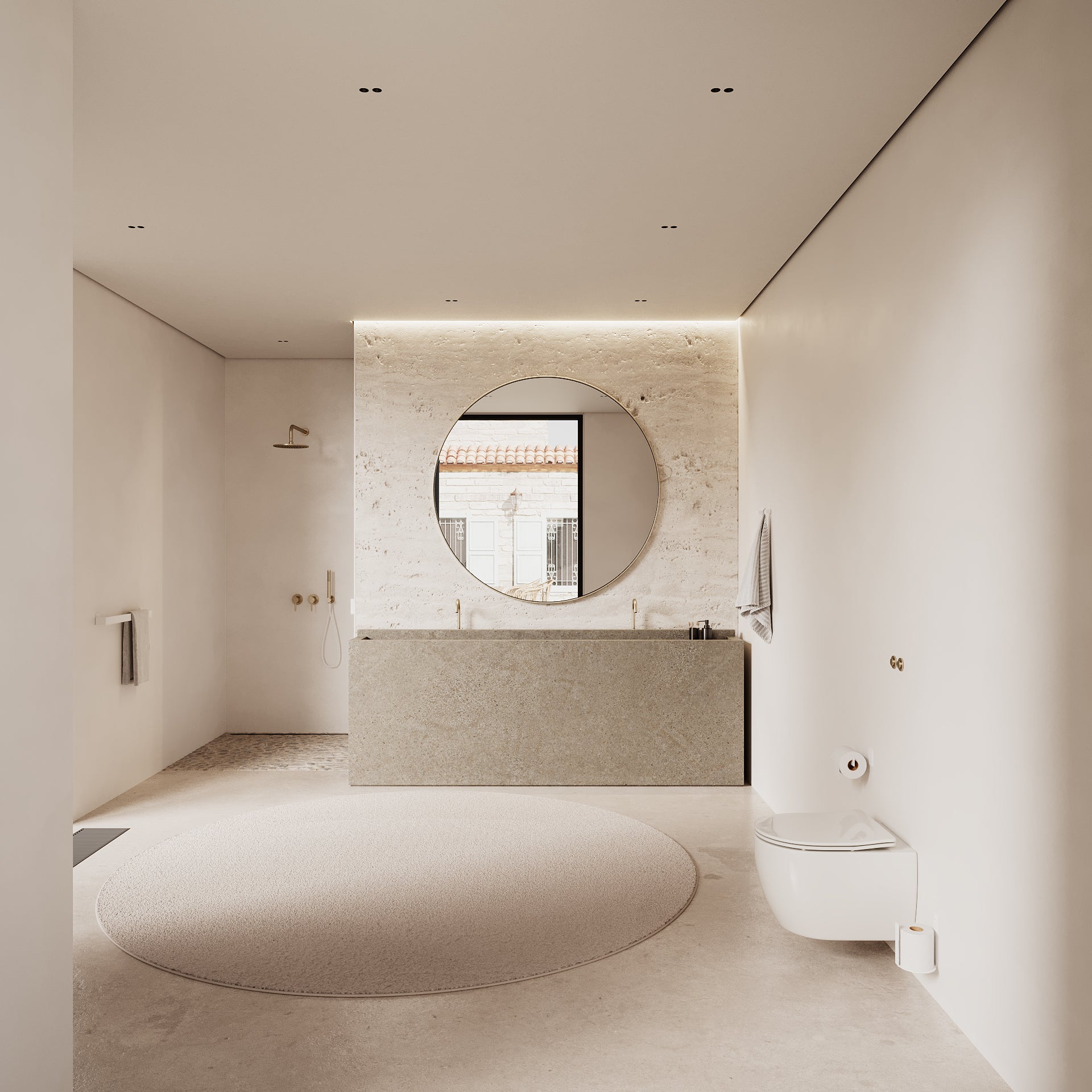 Ekstra toiletrulleholder (reserve), hvid • NICHBA