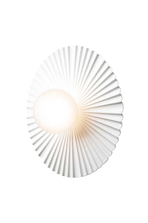 Liila Muuse væg- og loftlampe, hvid / opal • NUURA