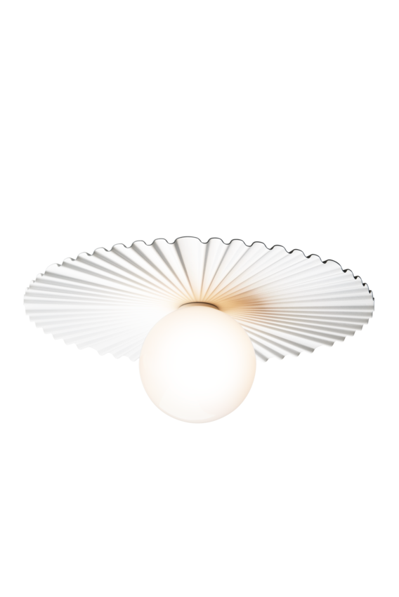 Liila Muuse væg- og loftlampe, hvid / opal • NUURA