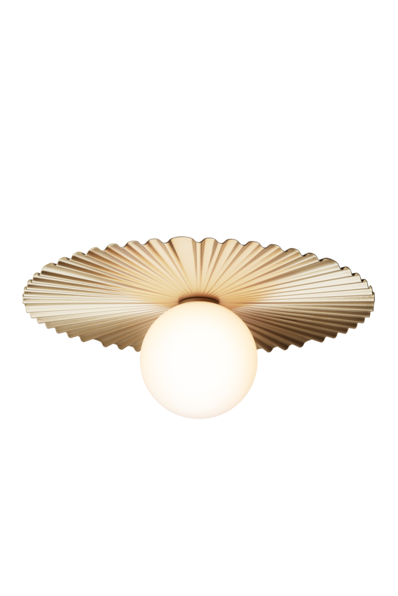 Liila Muuse væg- og loftlampe, nordic gold / opal • NUURA