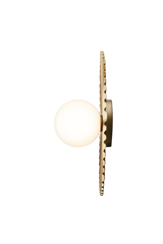 Liila Muuse væg- og loftlampe, nordic gold / opal • NUURA