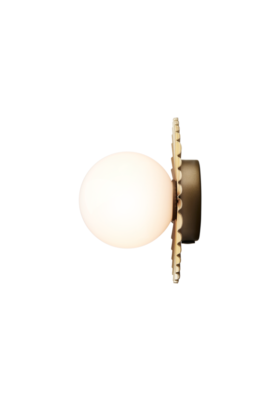 Liila Muuse væg- og loftlampe, nordic gold / opal • NUURA