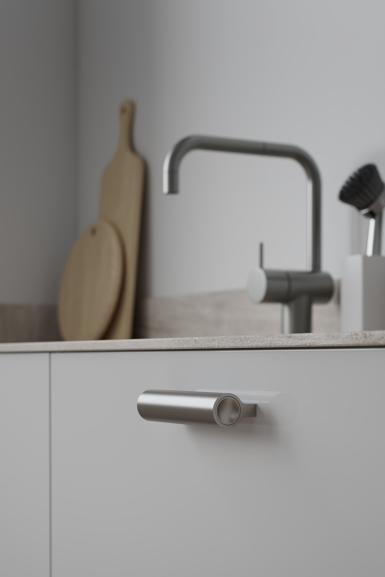 LUCENTE greb, rustfrit stål look (inox look) • Furnipart