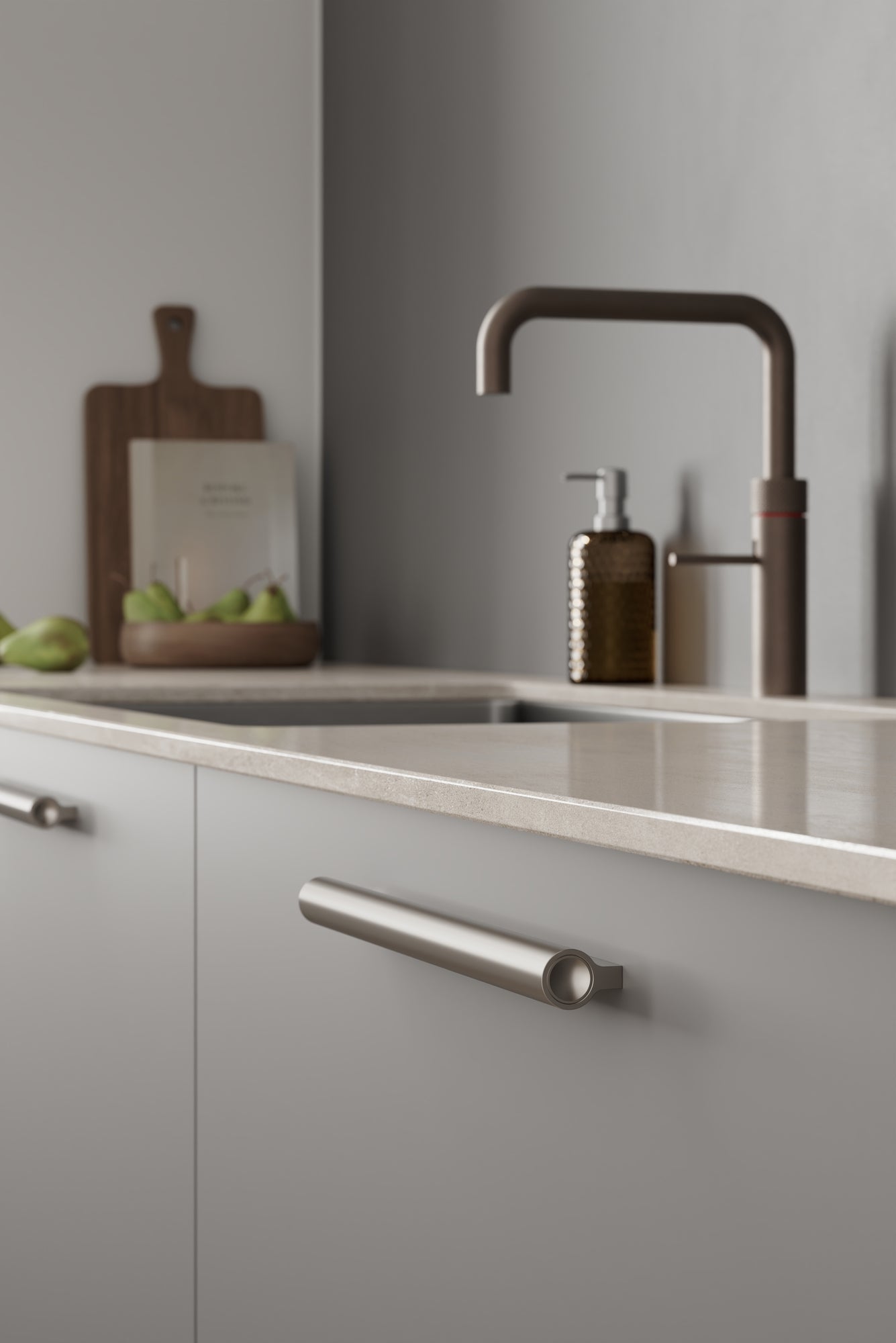 LUCENTE greb, rustfrit stål look (inox look) • Furnipart