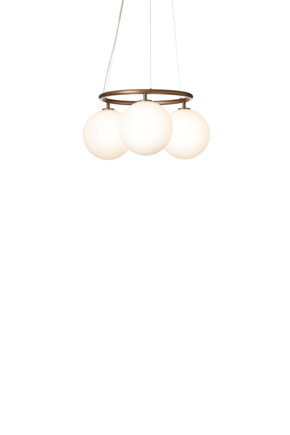 Miira 3 Circular lysekrone, dark bronze / opal • NUURA