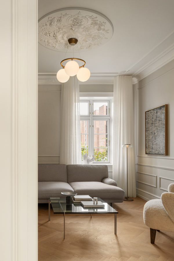 Miira 3 Circular lysekrone, dark bronze / opal • NUURA