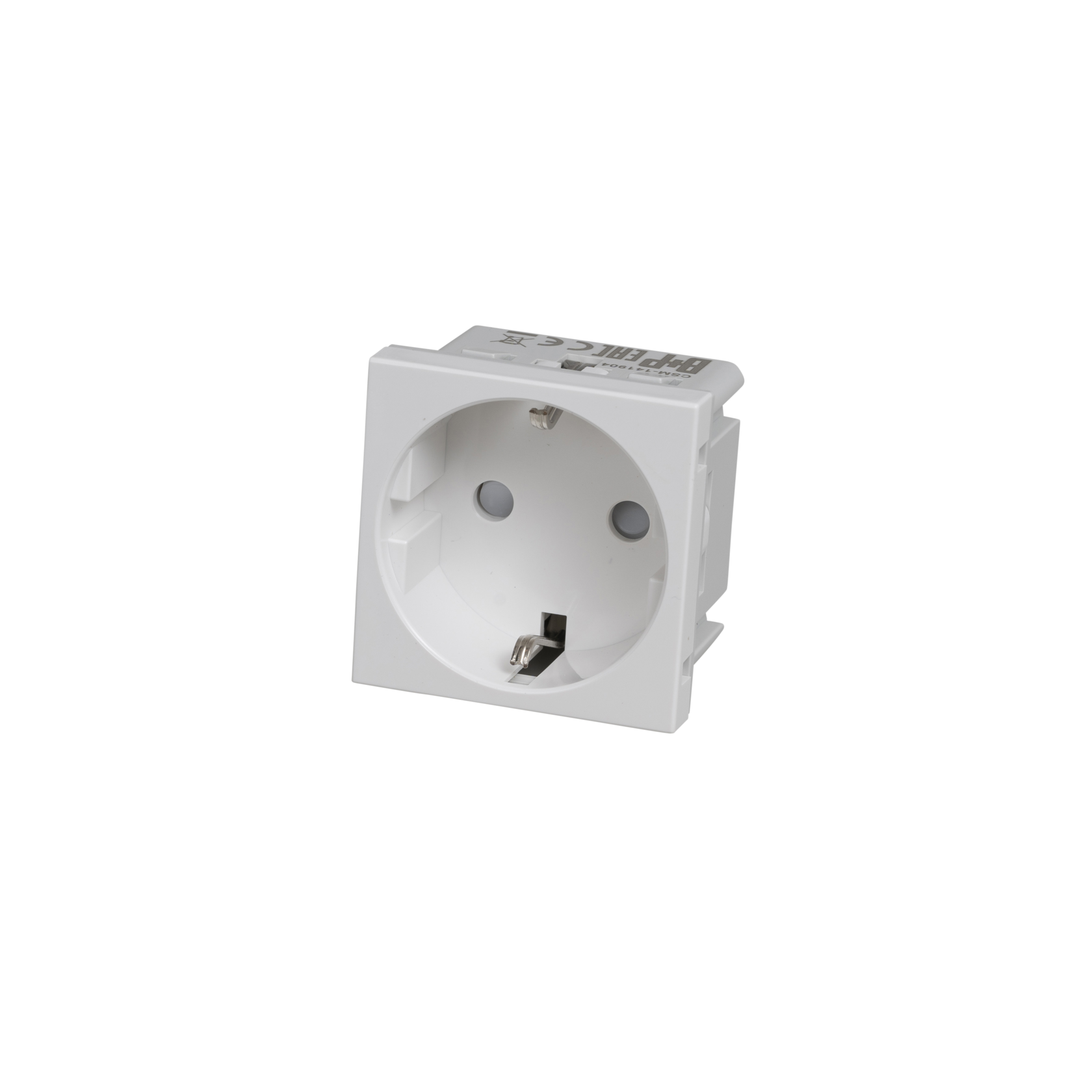 Modul til stikkontakt, Schuko type F, hvid • Buster + Punch