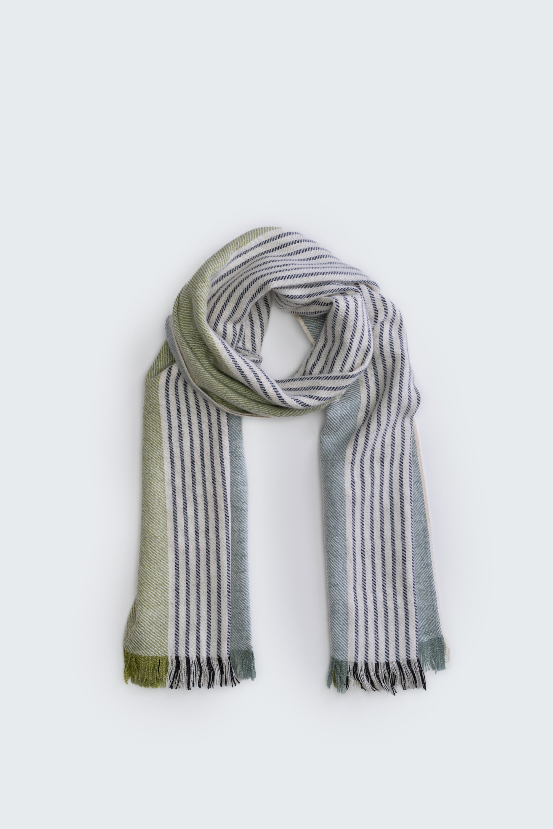 Tørklæde, grøn/sort/hvid • NORDICMODERN