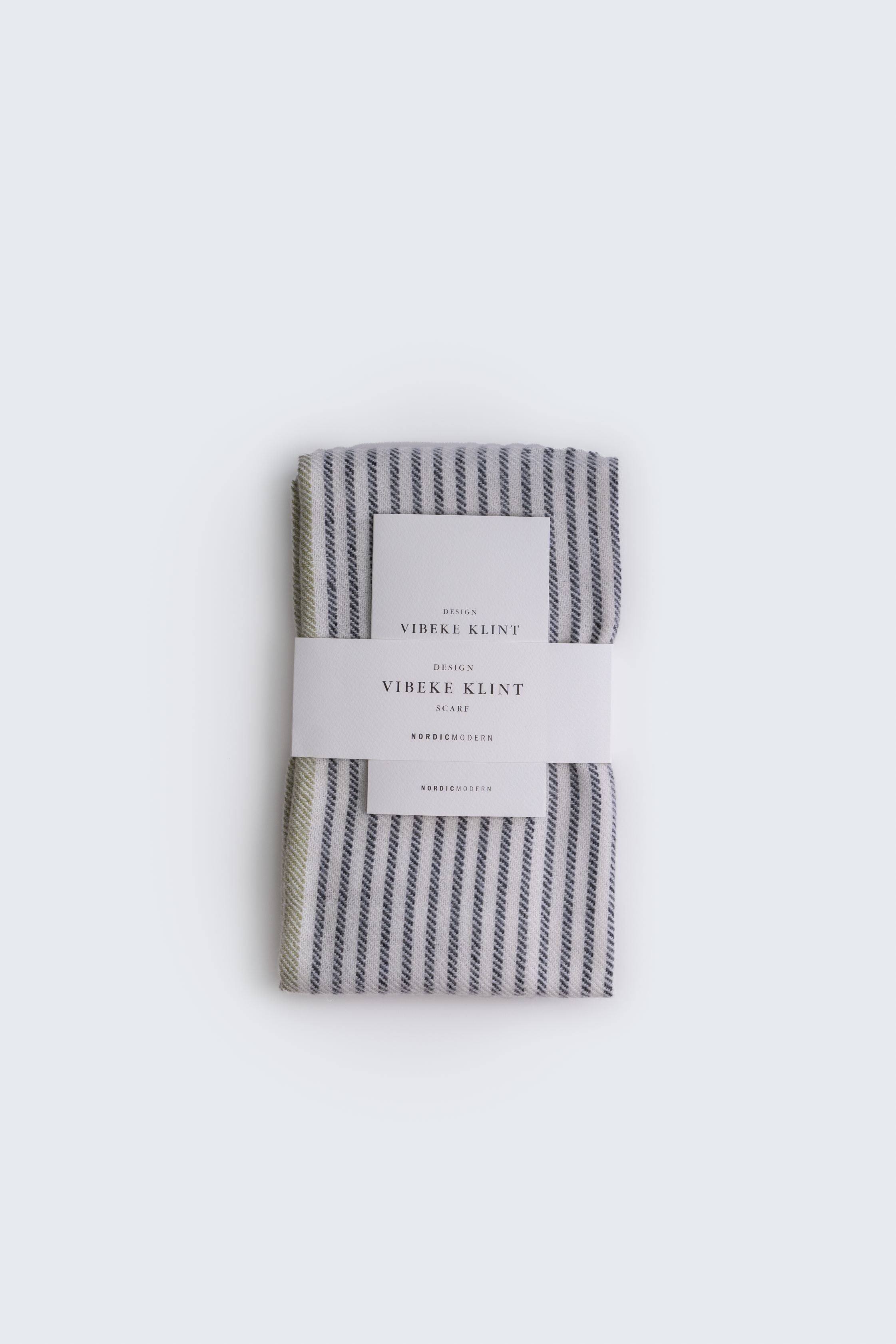 Tørklæde, grøn/sort/hvid • NORDICMODERN