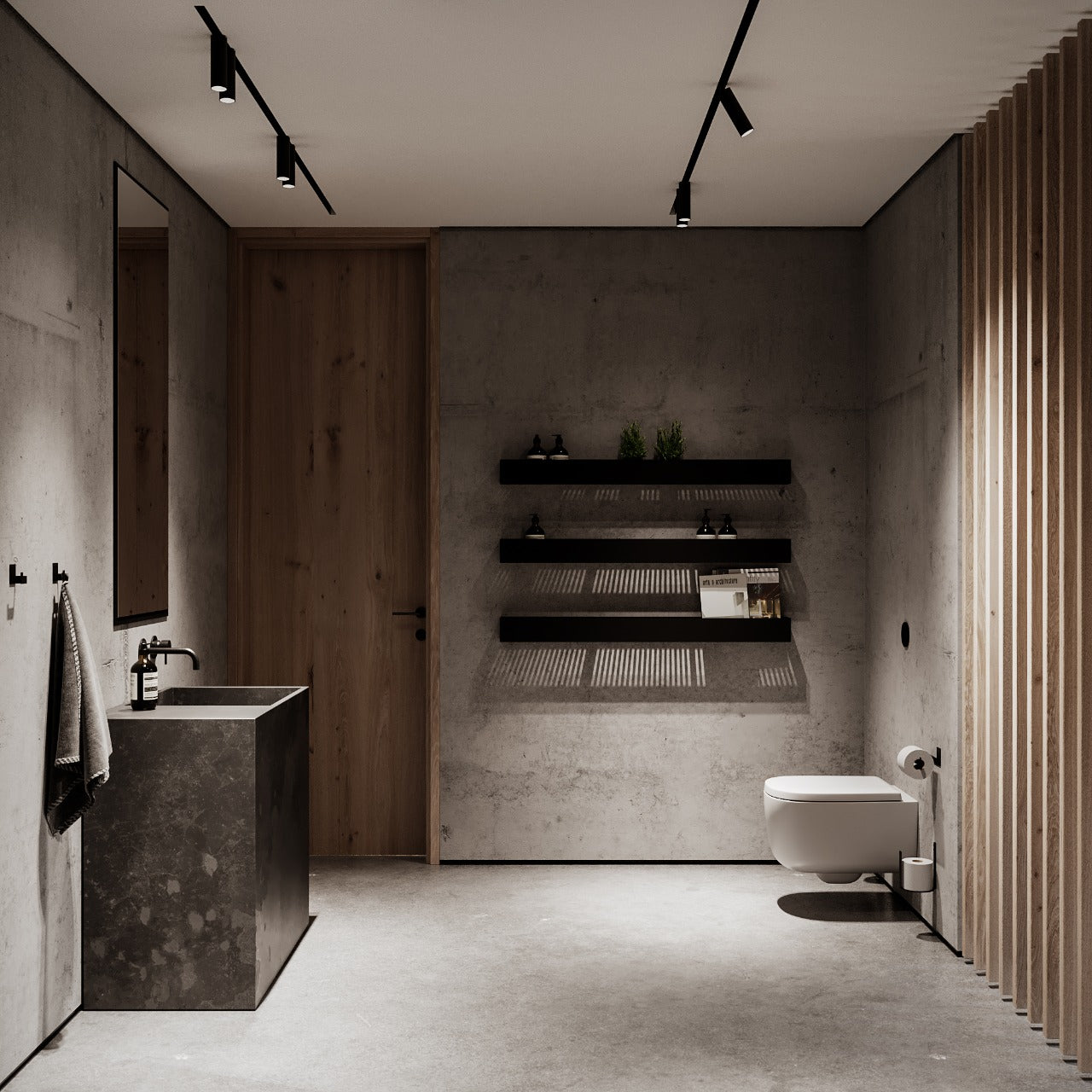 Toiletrulleholder, sort • NICHBA