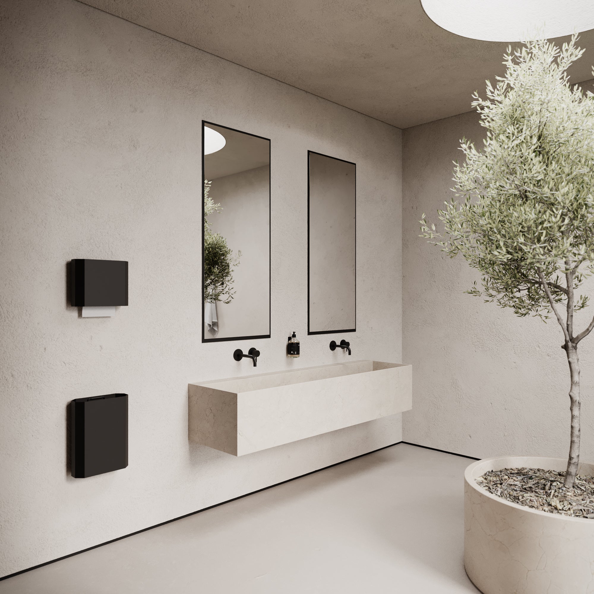 Papirspand i metal, sort • NICHBA