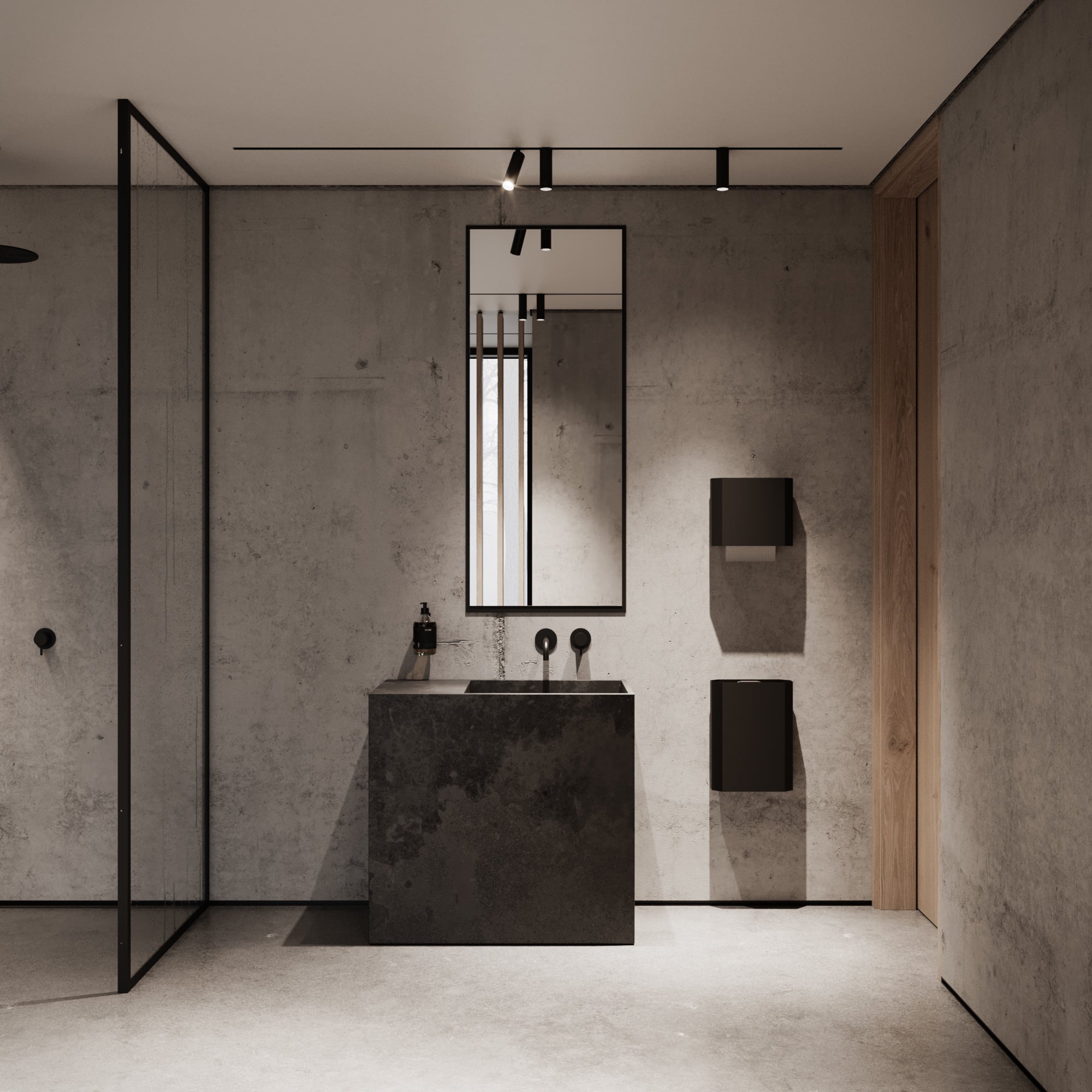 Papirspand i metal, sort • NICHBA