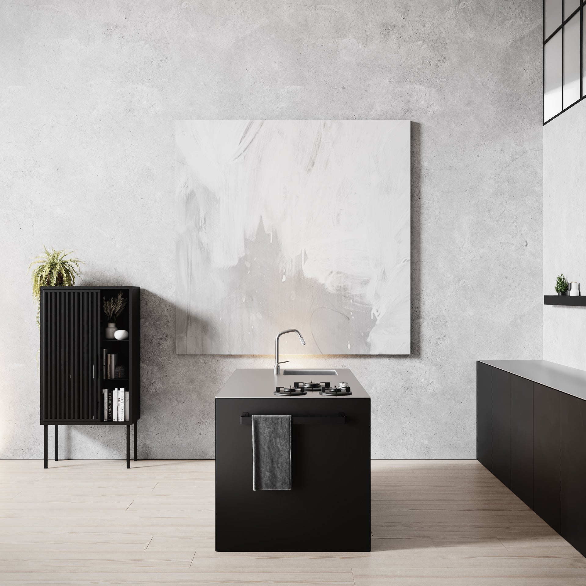 Væghylde 40U, sort • NICHBA