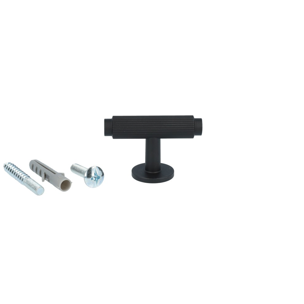 Ryvang • Møbelknop T-bar, sort