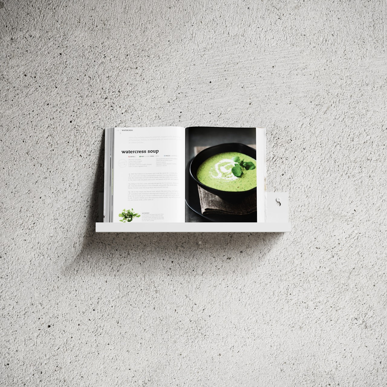 Væghylde L40, hvid • NICHBA